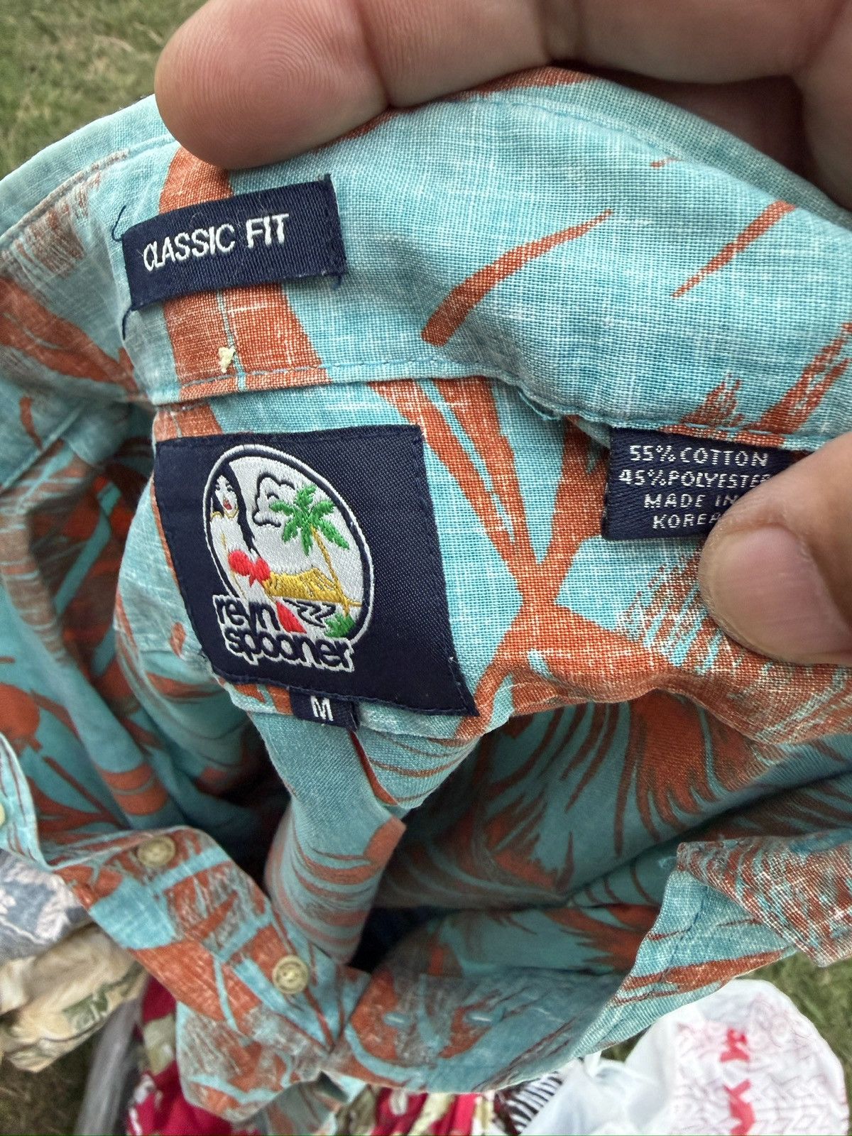 Reyn Spooner PreOwned Reyn Spooner Classic Green/Orange Hawaiian Men's M Size US M / EU 48-50 / 2 - 4 Thumbnail