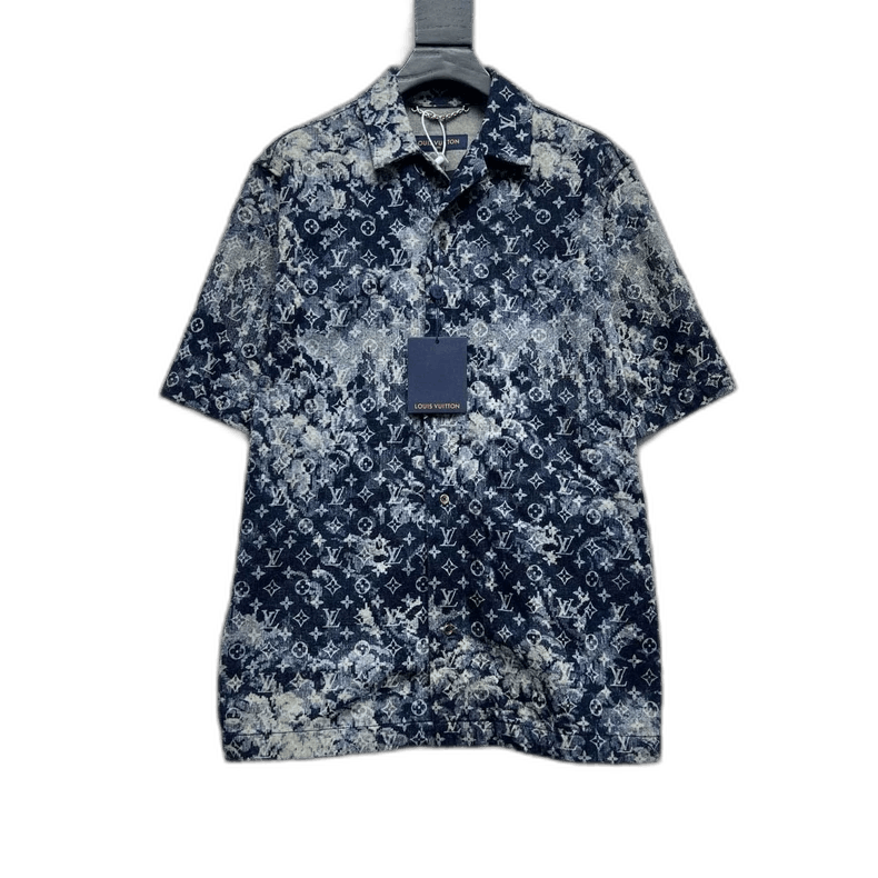 Louis Vuitton Louis Vuitton Tapestry Print Denim Short Sleeve Shirt - dmc Size M / US 6-8 / IT 42-44 - 1 Thumbnail