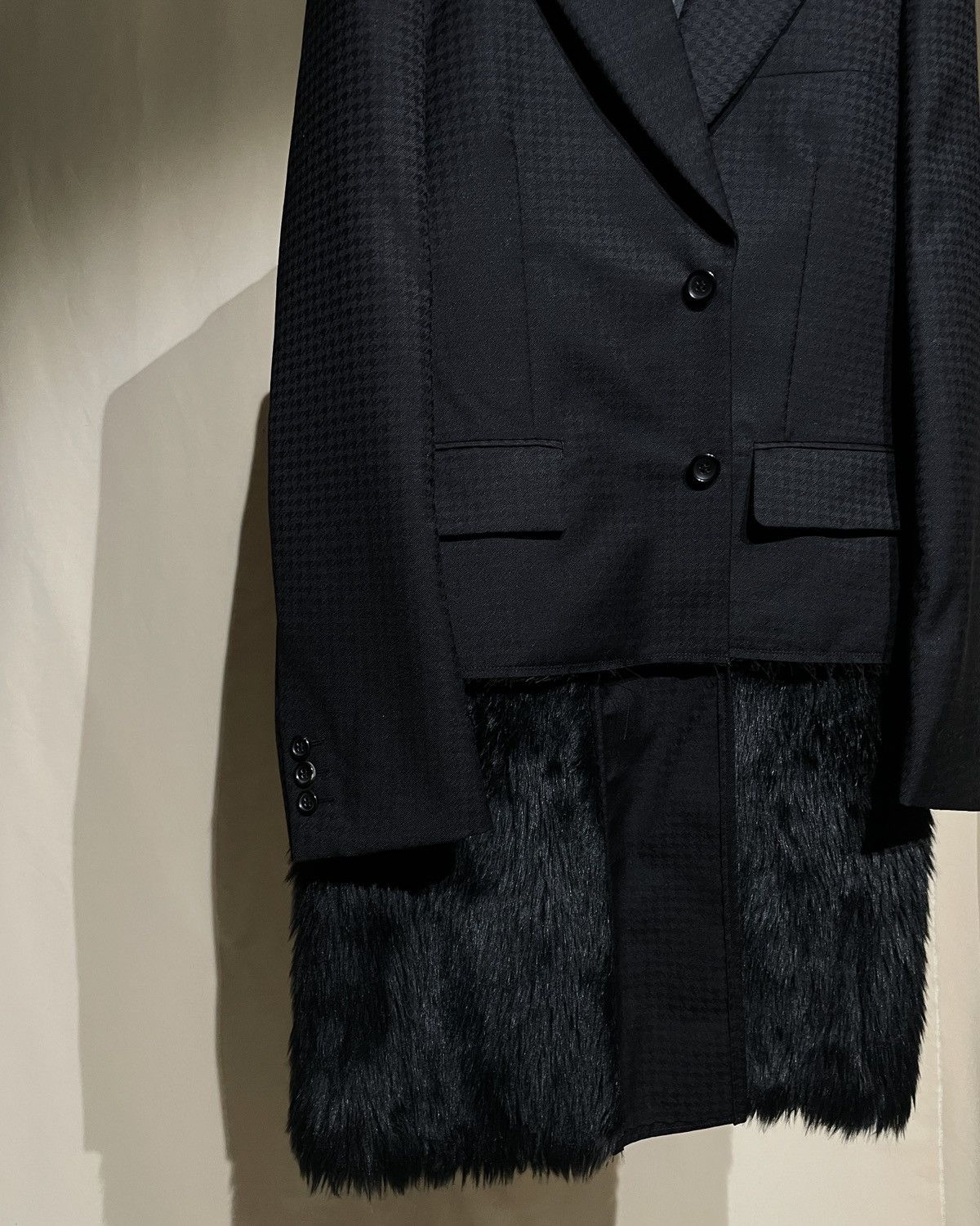 Comme des Garcons Homme Plus A/W2023 CdG HOMME PLUS - Faux Fur Paneled Tailored Jacket Size US S / EU 44-46 / 1 - 3 Thumbnail