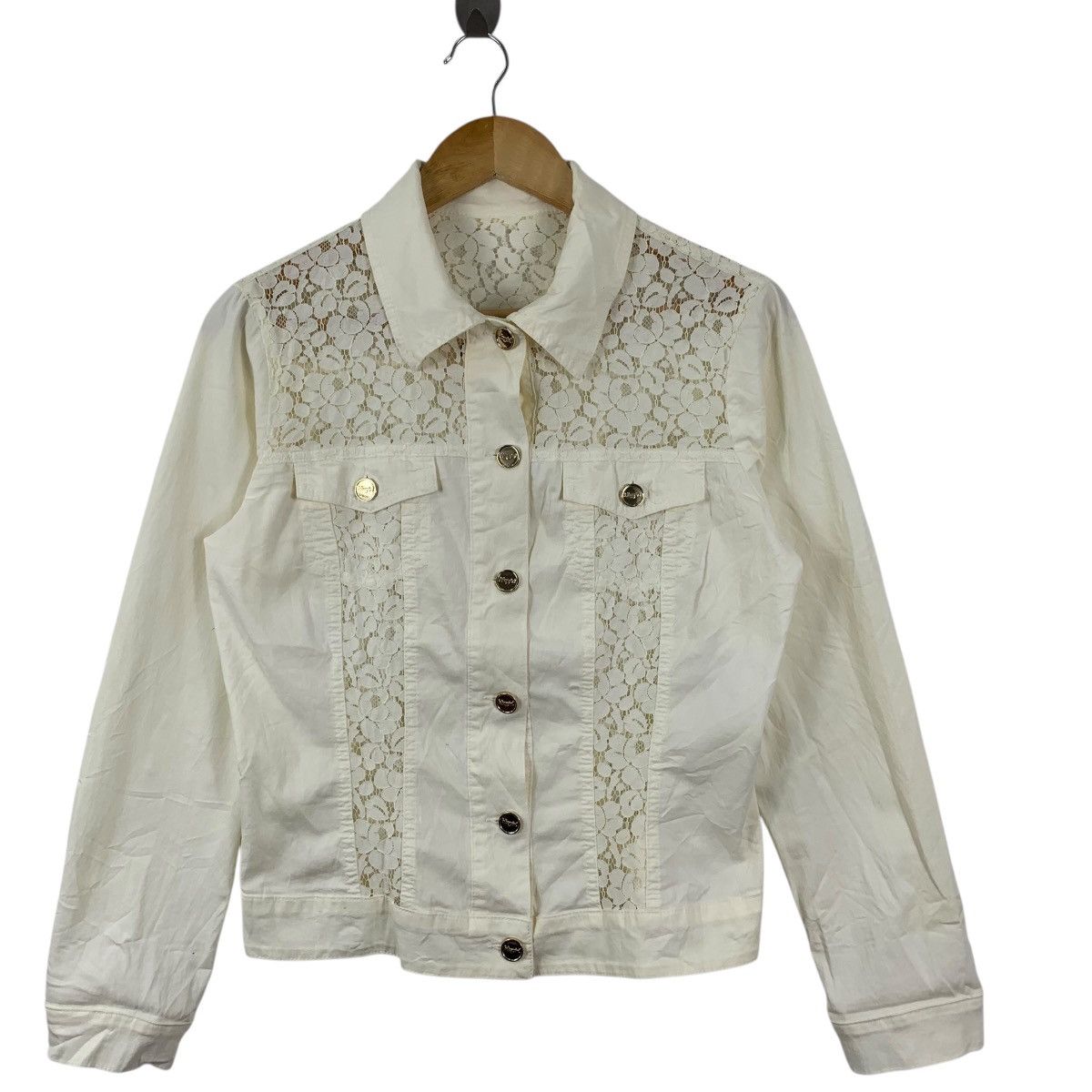Other BLUGIRL ITALY JEANS Collection Floral Denim Jacket Gold Size S / US 4 / IT 40 - 4 Thumbnail