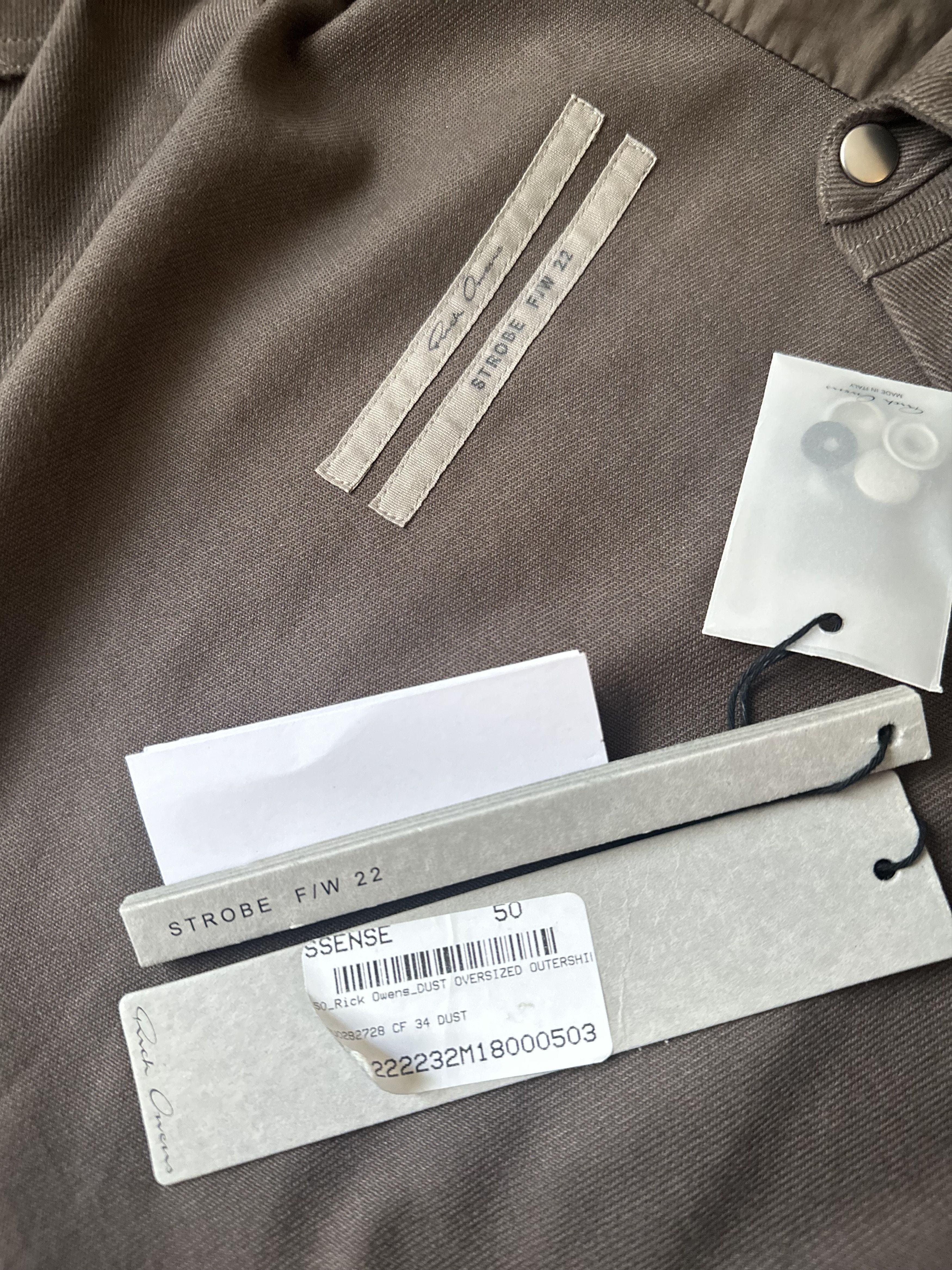 Rick Owens Rick Owens FW22 Strobe Heavy Cotton Flannel Oversized Shirt Size US M / EU 48-50 / 2 - 4 Thumbnail