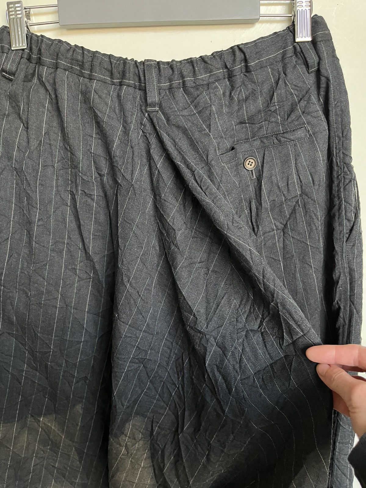 Y's × Yohji Yamamoto Vintage Wide Pinstripe Hakama Pants Size 27" / US 4 / IT 40 - 7 Thumbnail
