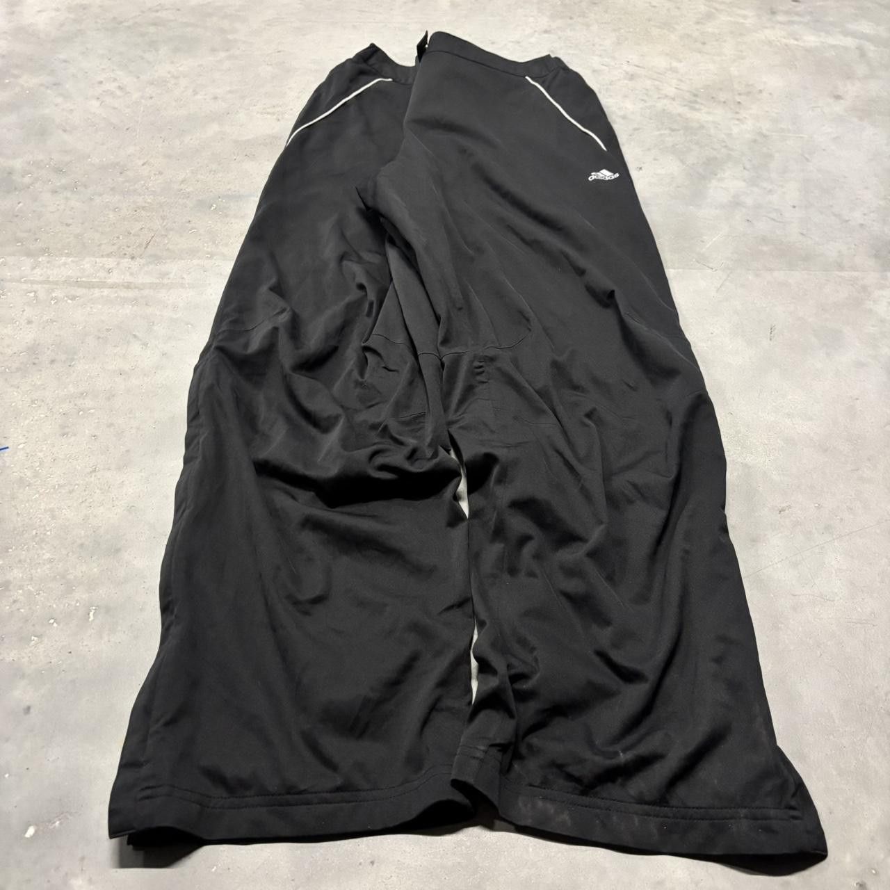 Adidas × Vintage Crazy Vintage Y2K/2000s Black Adidas Essential Track Pants! Size US 34 / EU 50 - 3 Thumbnail