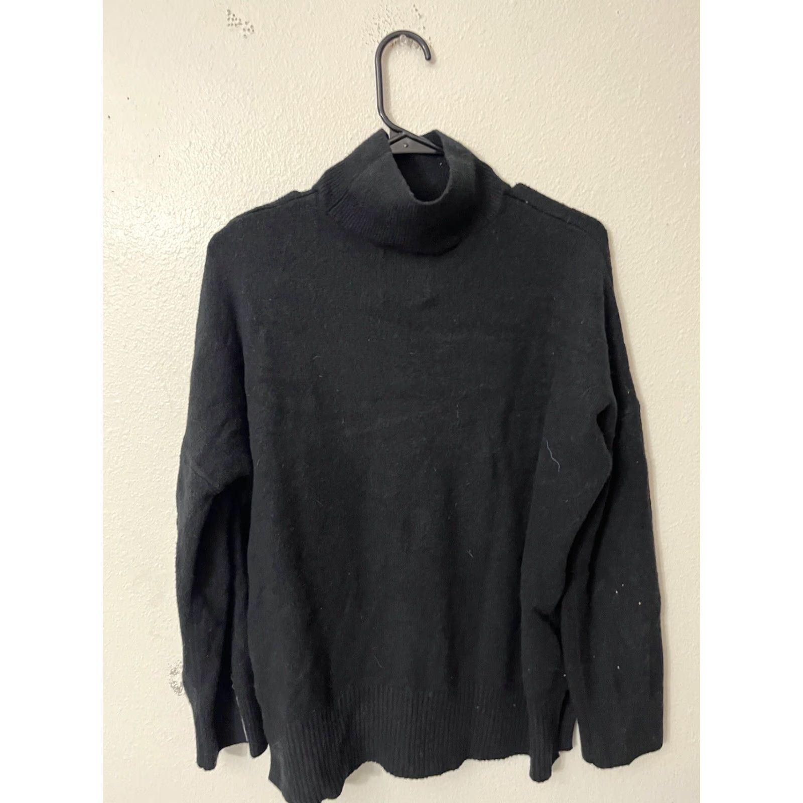 Abercrombie & Fitch ABERCROMBIE & FITCH Womens Sweater Knit Turtleneck Pullover Size M Black Size M / US 6-8 / IT 42-44 - 3 Thumbnail