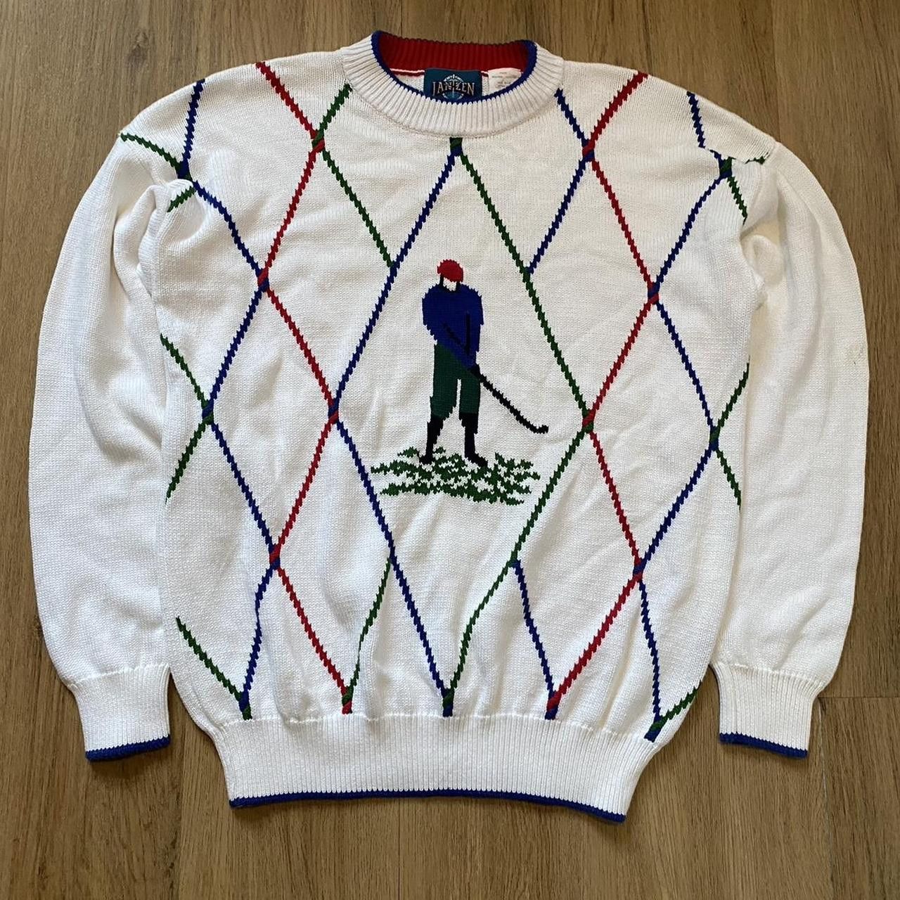Other 80s 90s Boxy vintage golf knit sweater golf Size US L / EU 52-54 / 3 - 1 Thumbnail
