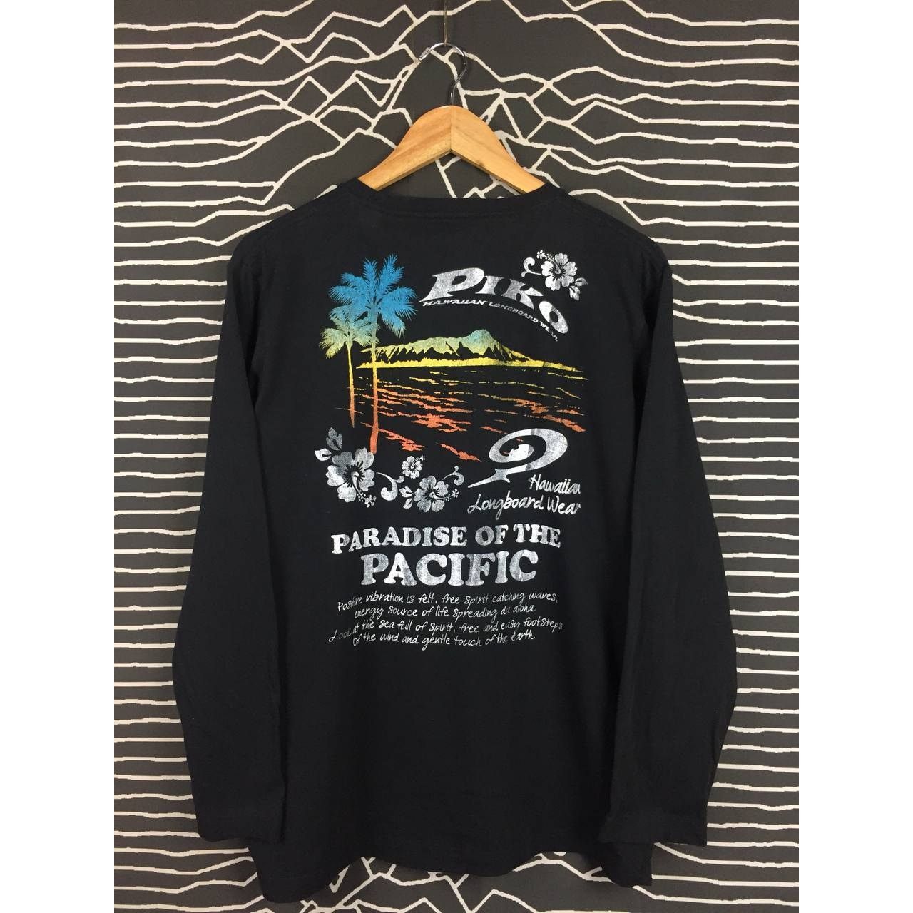 Vintage Piko Hawaiian Longboard Wear Paradise Of The Pacific Tee Size US L / EU 52-54 / 3 - 1 Thumbnail