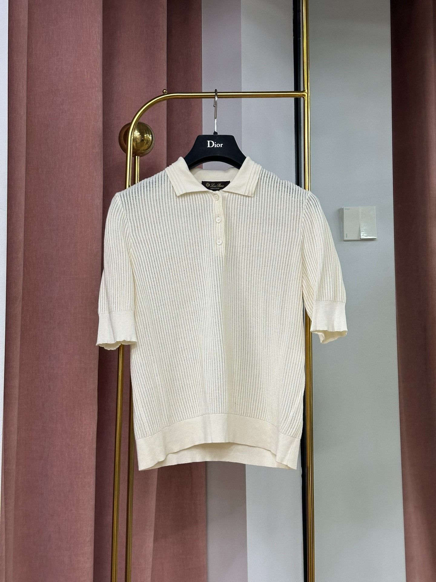 Loro Piana Loro Piana Knit Short-Sleeve Top Size S / US 4 / IT 40 - 1 Thumbnail