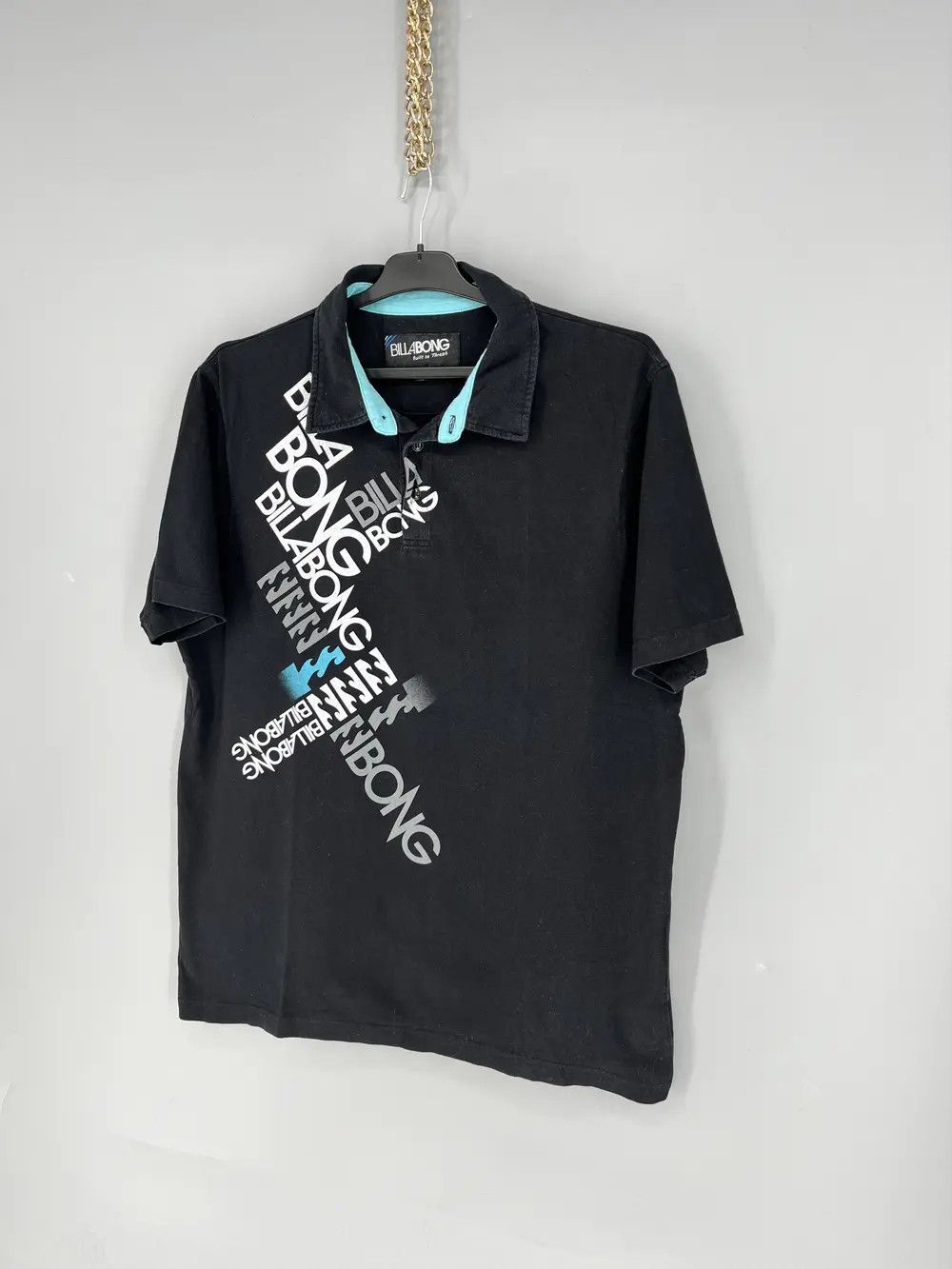 Billabong × Vintage Vintage Billabong Big Logo Surf Style Polo Tee Size US XL / EU 56 / 4 - 3 Thumbnail