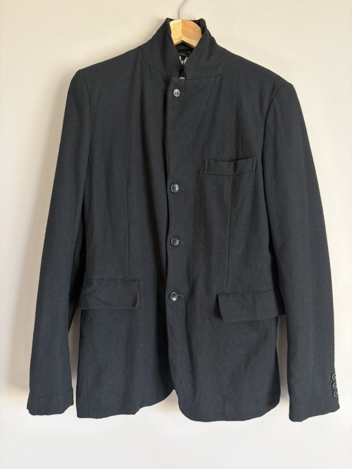 Comme des Garcons Black BLACK Comme des Garçons AD2010 Tartan-Lined Wool Jacket Size US S / EU 44-46 / 1 - 2 Thumbnail