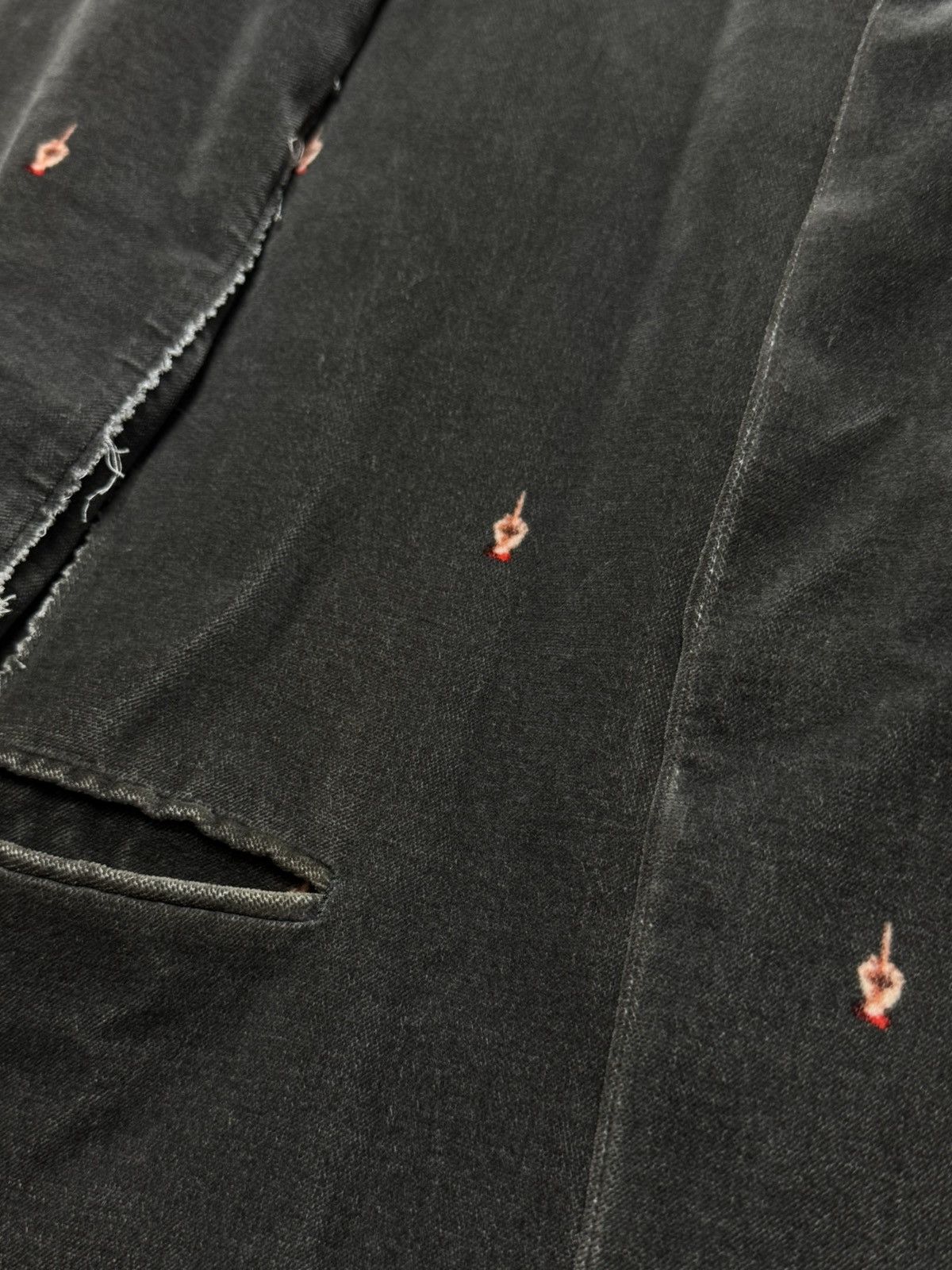 Undercover Undercover Middle Finger Fuck D.Breasted Velvet Coat Size US M / EU 48-50 / 2 - 4 Thumbnail