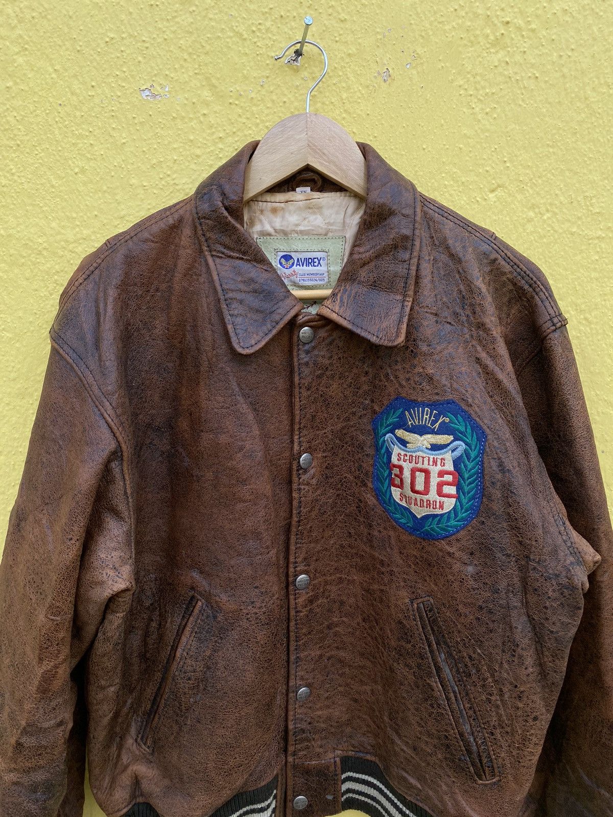 Avirex Vintage Avirex Mohawks leather varsity jacket Size US XS / EU 42 / 0 - 10 Thumbnail