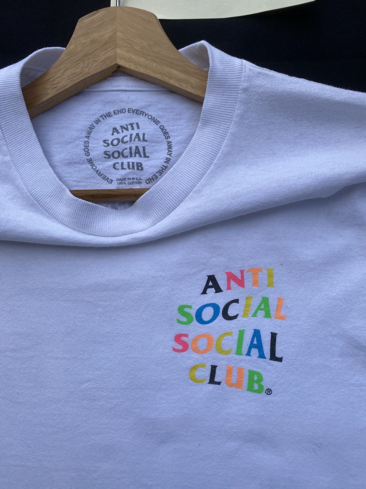 Anti Social Social Club Rare Anti Social Social Club Multicolor Spellout Tshirt Size US M / EU 48-50 / 2 - 15 Thumbnail