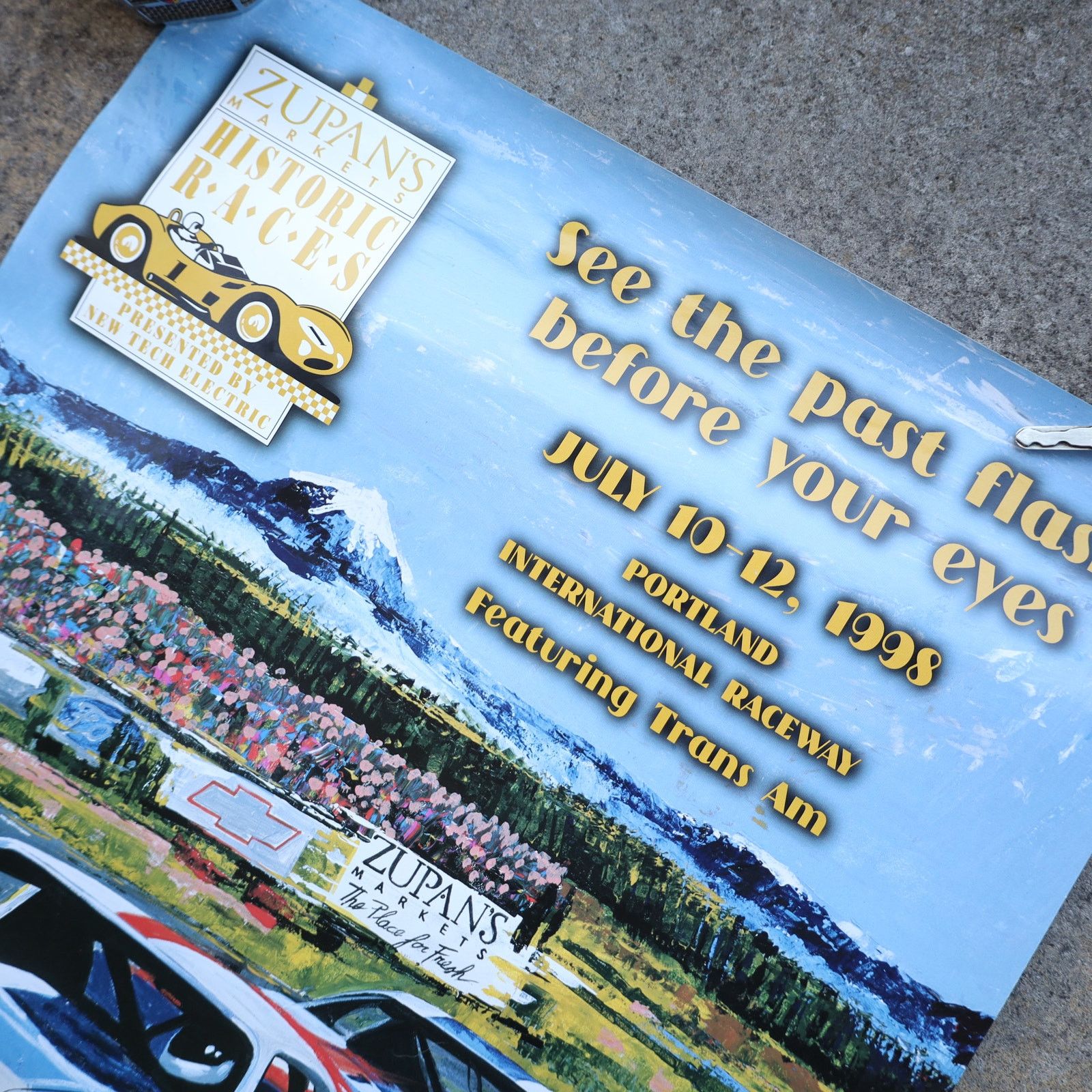Vintage Vintage 1998 Zupan's Markets Historic Racing Poster 18"x24" Size ONE SIZE - 4 Thumbnail