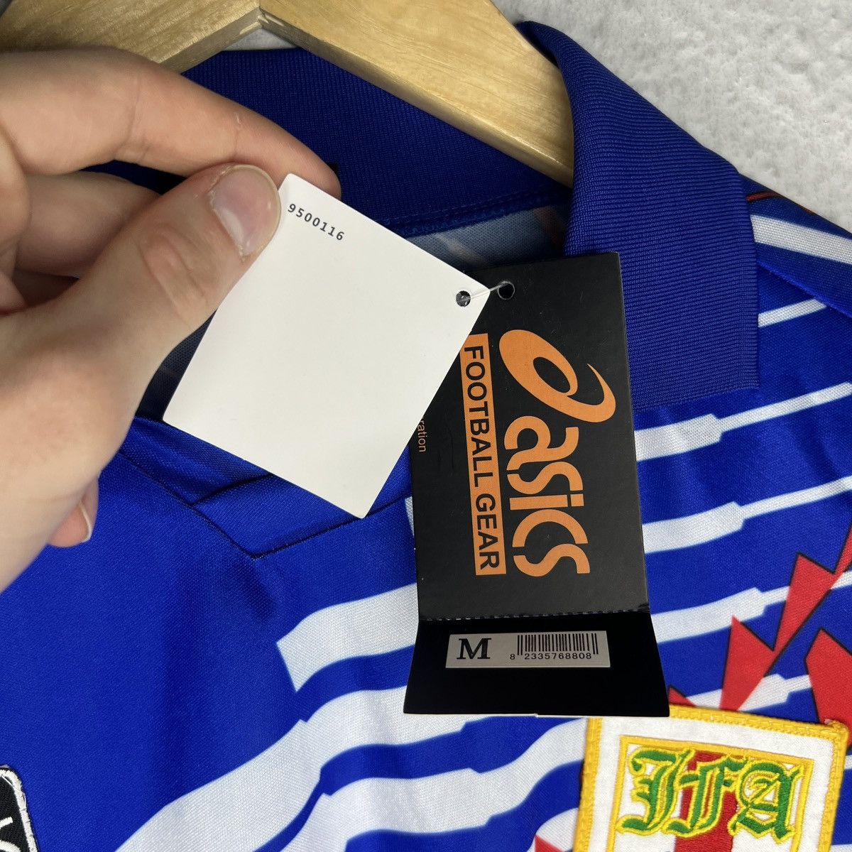 Asics Vintage Asics 1996 Japan Jersey Longsleeve Shirt Navy Print Size US M / EU 48-50 / 2 - 6 Thumbnail