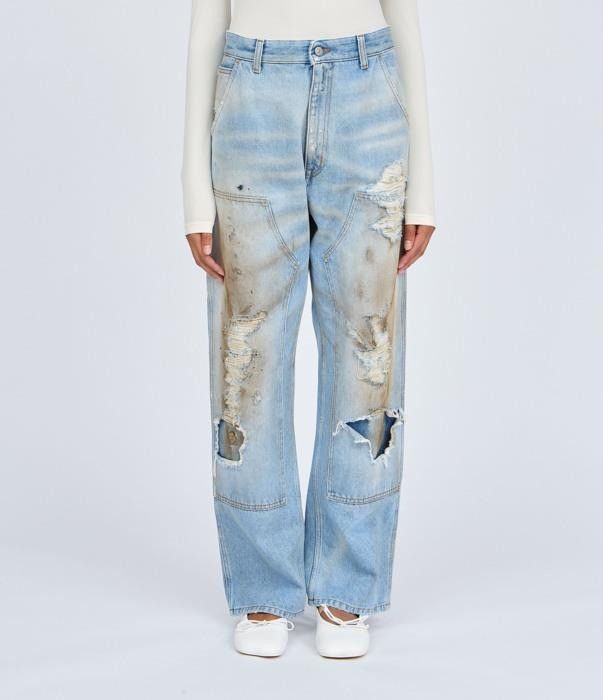Maison Margiela o1bcso1str0526 MM6 Jeans in Medium Blue Size 28" / US 6 / IT 42 - 1 Thumbnail