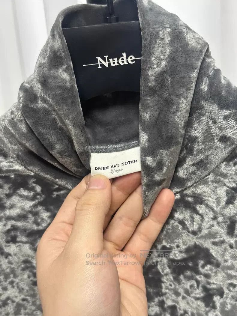 Dries Van Noten Dries Van Noten Velvet High-neck Sweatshirt Size US L / EU 52-54 / 3 - 4 Thumbnail