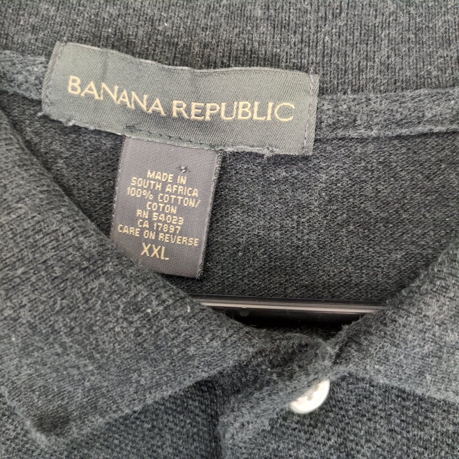 Banana Republic Banana Republic Men's XL Charcoal Short Sleeve Polo Shirt Size US XL / EU 56 / 4 - 2 Thumbnail