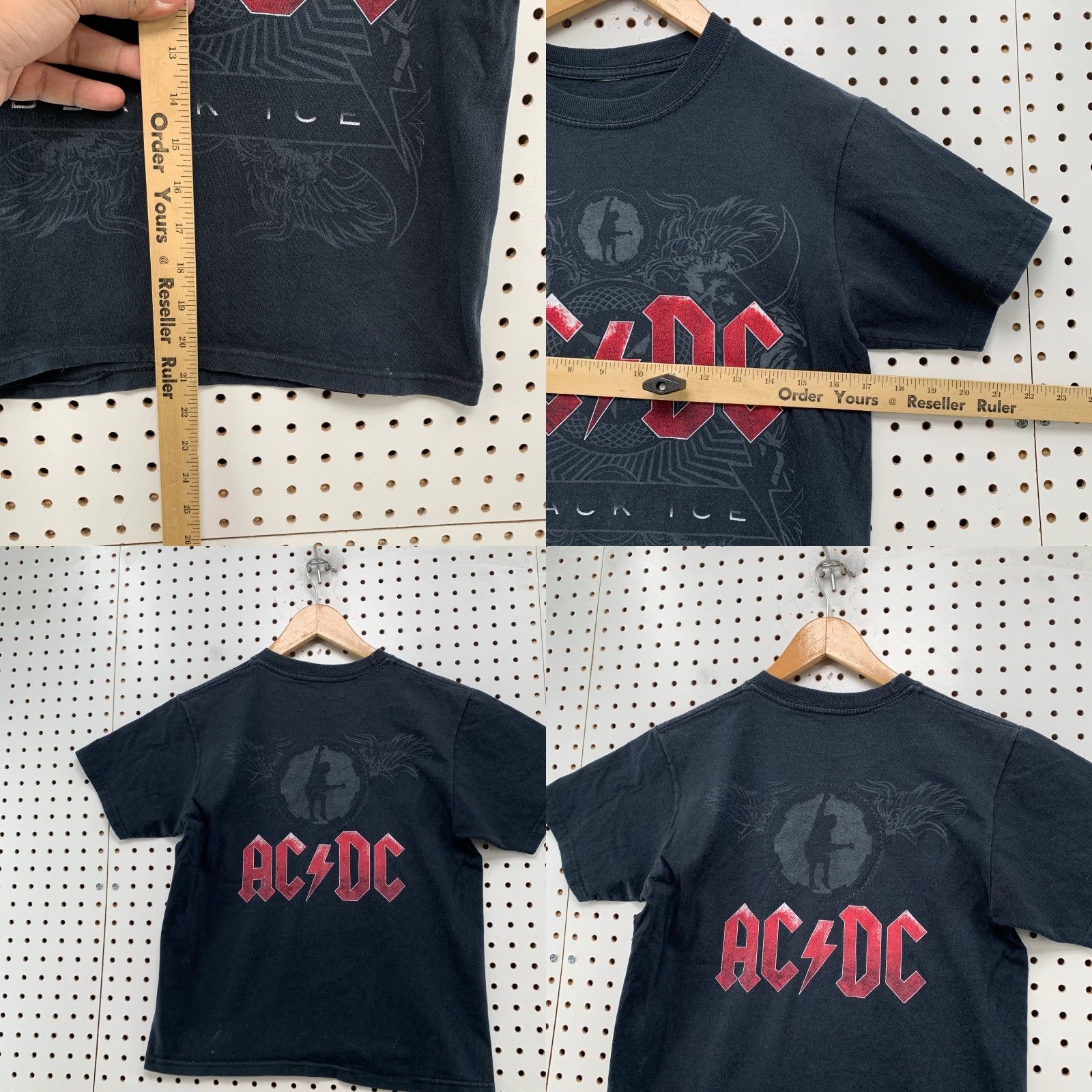 Vintage VINTAGE ACDC Black Ice Shirt Womens Medium Faded Black Rock Music Band Tee Punk Shirt Womens M Black Rock Music Band Tee Punk Size M / US 6-8 / IT 42-44 - 8 Thumbnail
