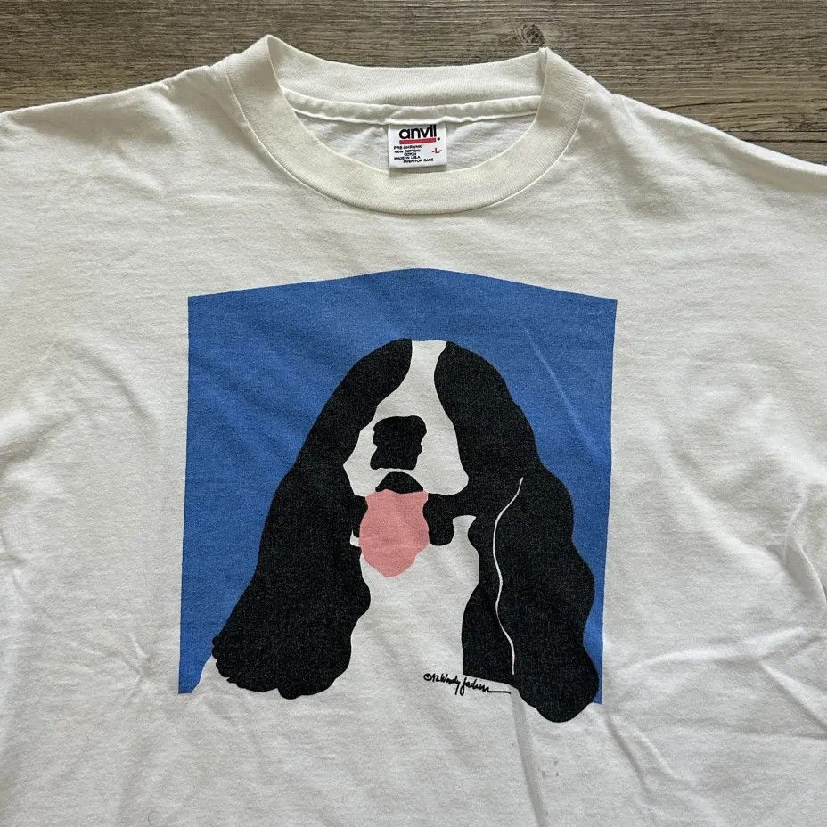 Anvil Vintage 90s Cocker Spaniel Dog T-Shirt Size US L / EU 52-54 / 3 - 2 Thumbnail