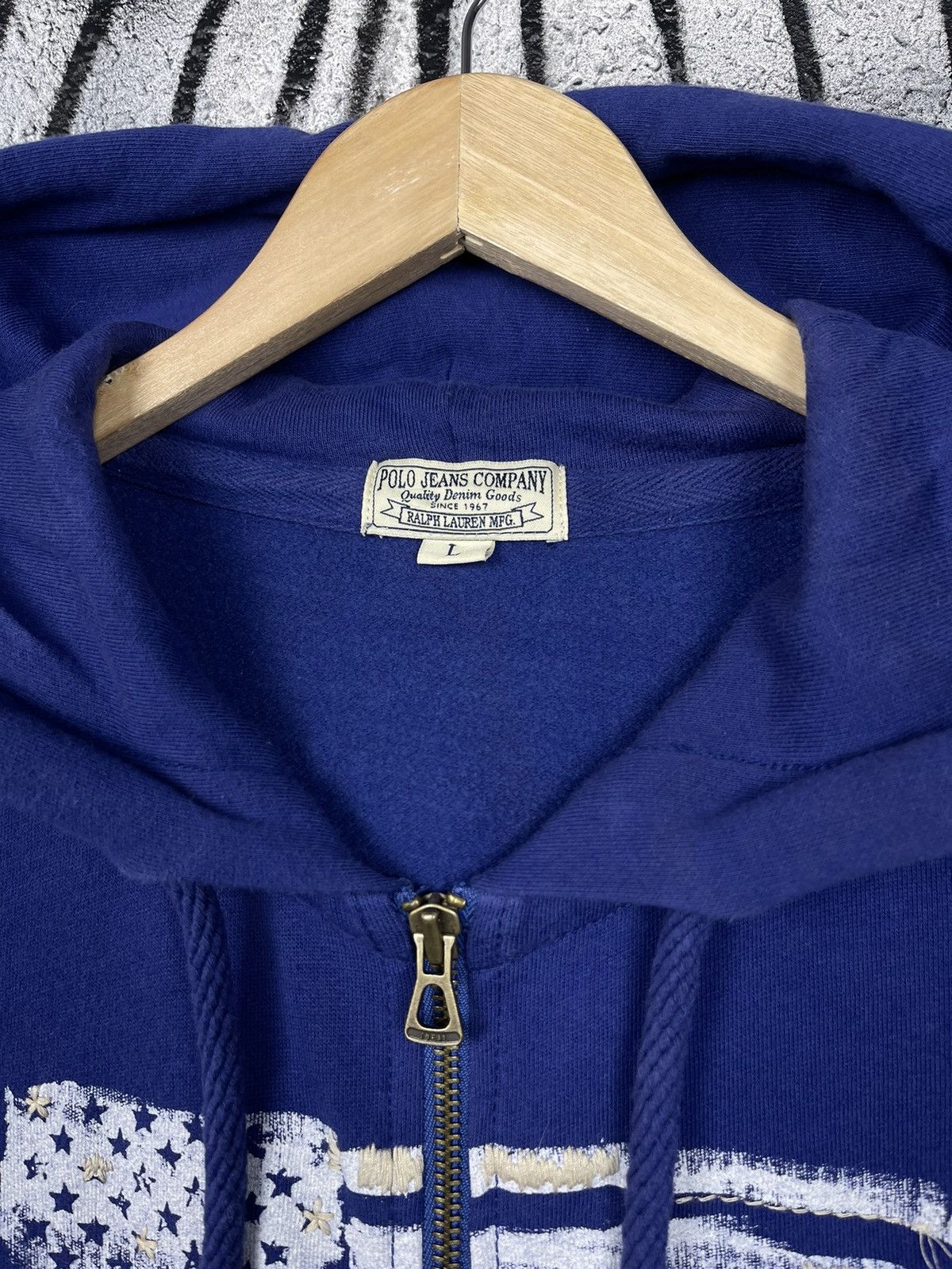 Lauren Ralph Lauren × Polo Ralph Lauren × Ralph Lauren Polo Jeans Co. Ralph Lauren American Flag Full Zip Hoodie L Size US L / EU 52-54 / 3 - 8 Thumbnail