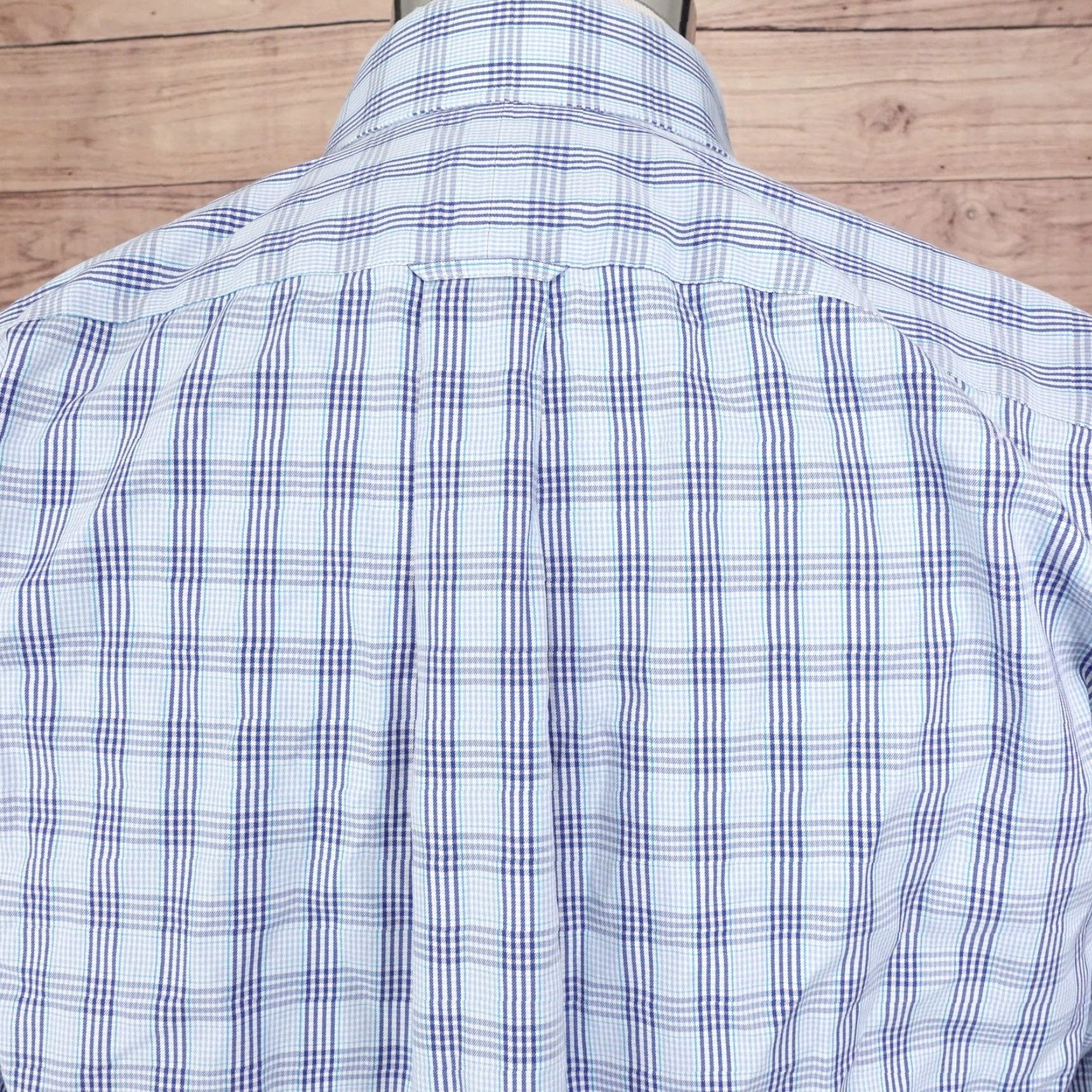 Vintage KIRKLAND SIGNATURE Dress Shirt Men 15 32 Blue Plaid Non-Iron Long Sleeve Button-Up Size US M / EU 48-50 / 2 - 5 Thumbnail