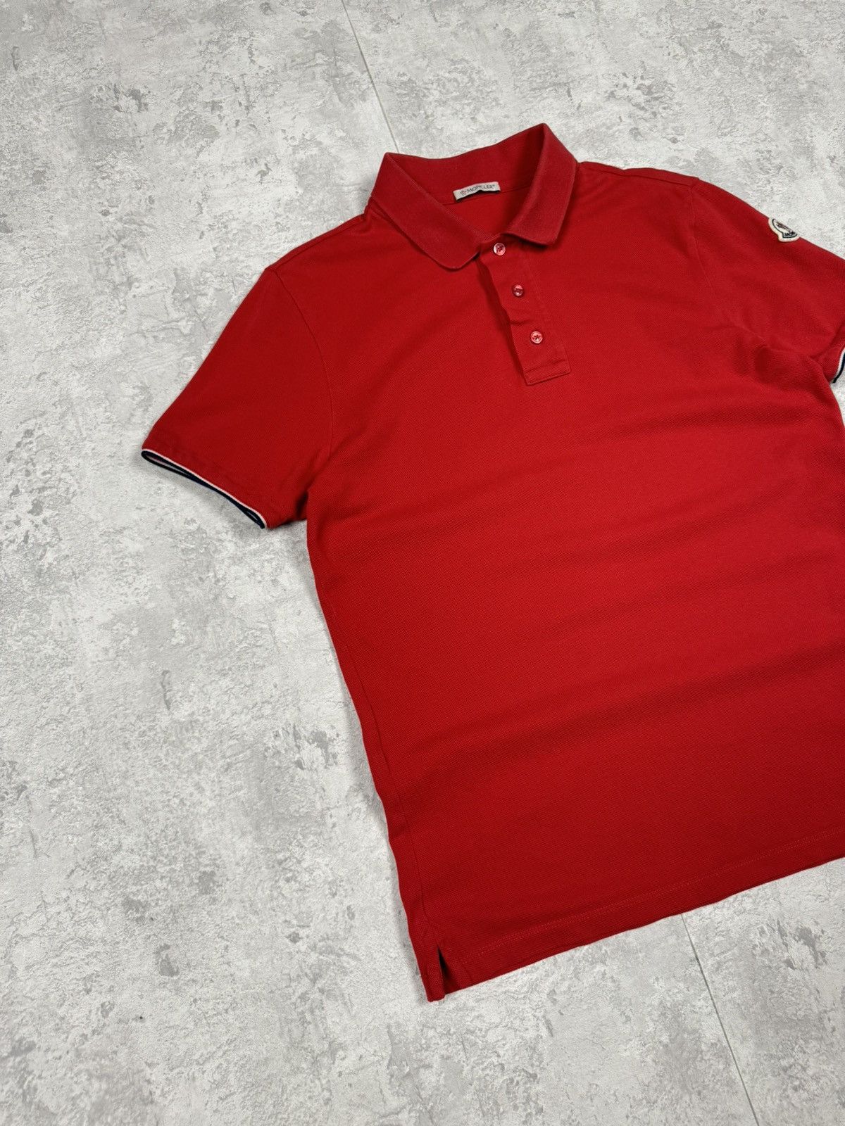 Moncler Moncler Polo T-shirt Red Size S Size US S / EU 44-46 / 1 - 2 Thumbnail