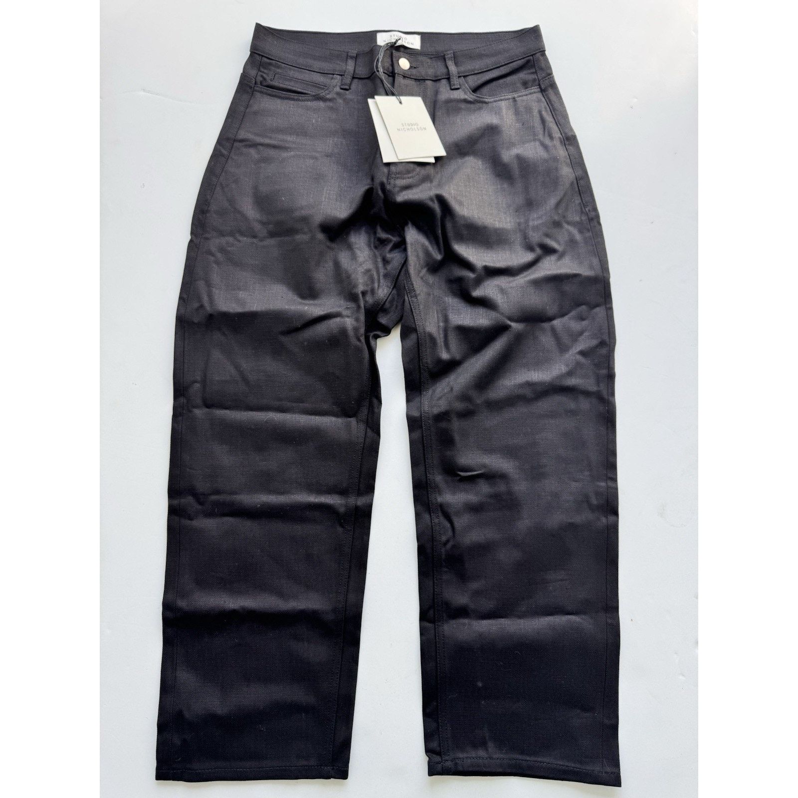 Studio Nicholson STUDIO NICHOLSON Ruthe Selvedge Denim - Black Size 3 Size US 33 - 3 Thumbnail