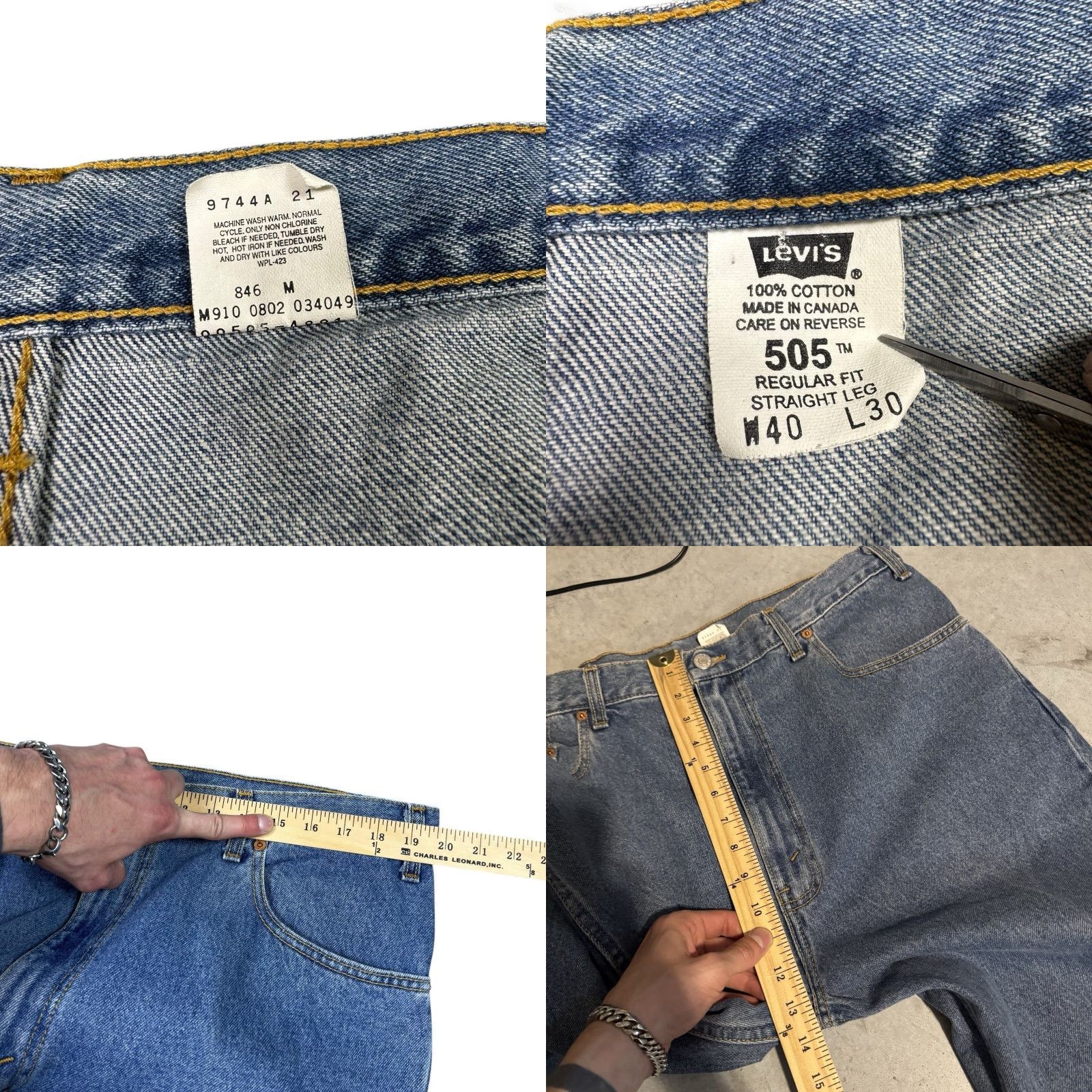Levi's VINTAGE Levi's 505 Jeans Men's 40x30 Deadstock New Straight Paper Tag 90s Y2K Mens Jeans Size US 40 / EU 56 - 8 Thumbnail