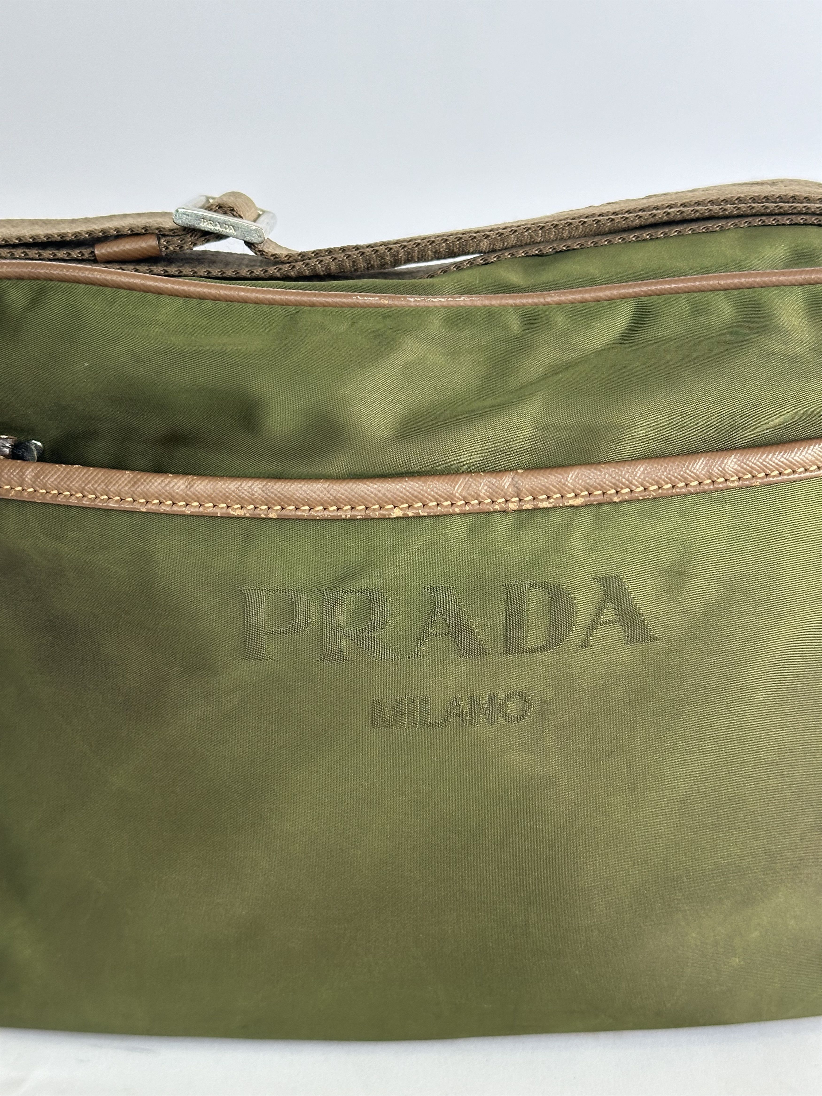 Prada PRADA Tessuto Nylon Flat Messenger Bag Green Size ONE SIZE - 2 Thumbnail