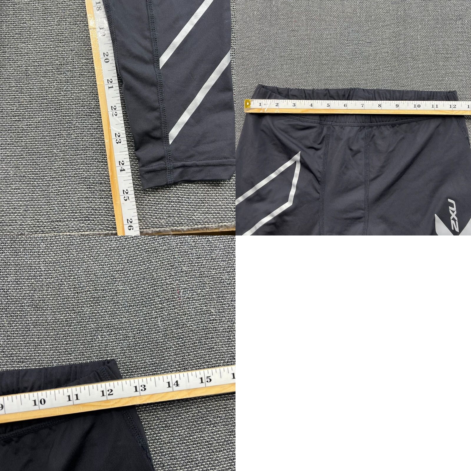 2XU 2XU Elite Mens Compression Pants M Black White Tights Athletic Drawstrings Sports Track Pants Mens Size US 31 - 9 Thumbnail