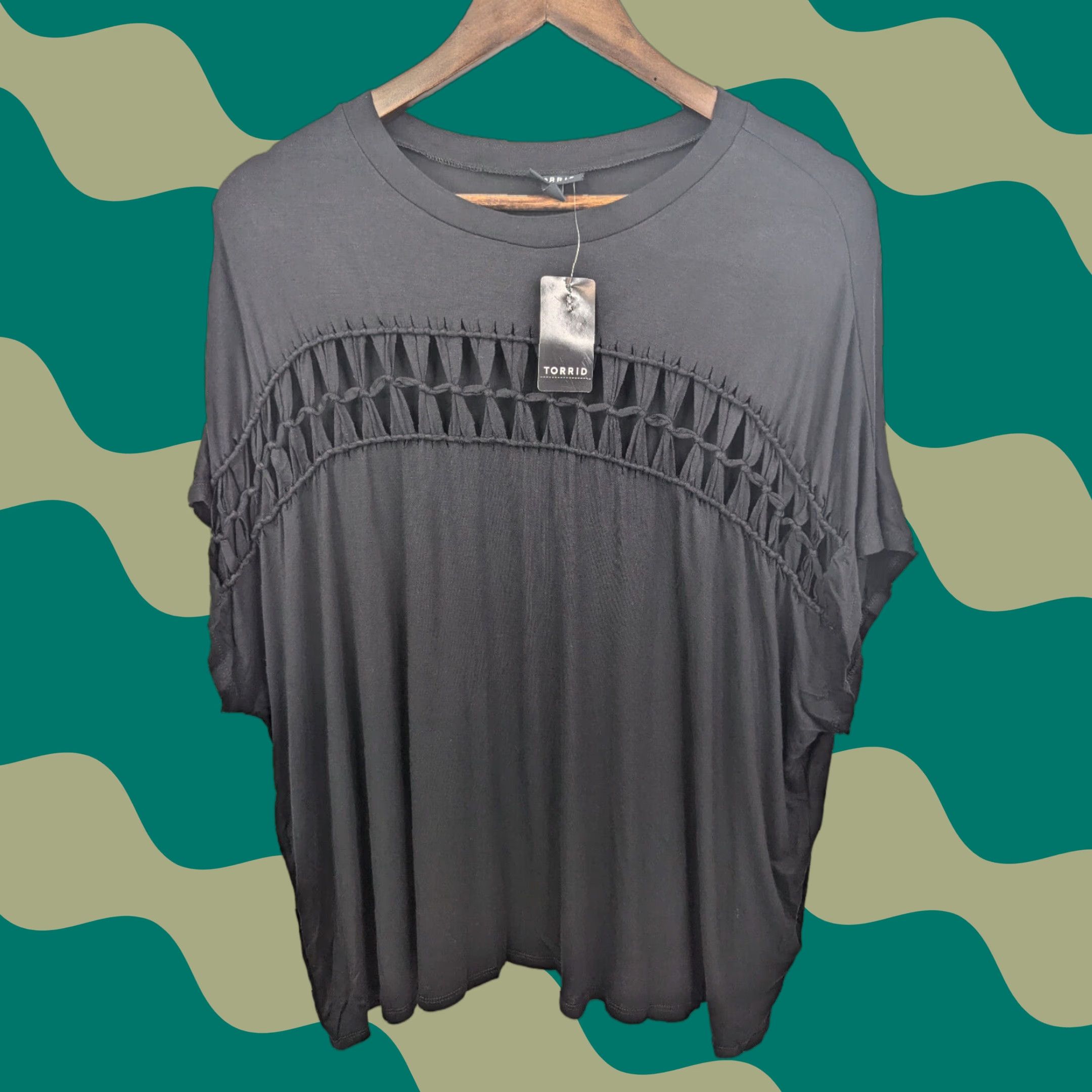 Torrid NWT Torrid Knit Jersey Crew Neck Black 1X Plus Blouse Shirt Womens Tunic Size 1X Crew Neck Casual Workwear Winter Spring Summer Fall Size XL / US 12-14 / IT 48-50 - 1 Thumbnail