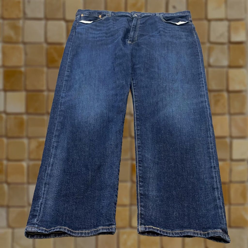 Levi's Levi's 502 Jeans Mens 46x30 Hemmed Blue Dark Wash Regular Tapered Stretch Denim/Jeans Size US 30 / EU 46 - 1 Thumbnail