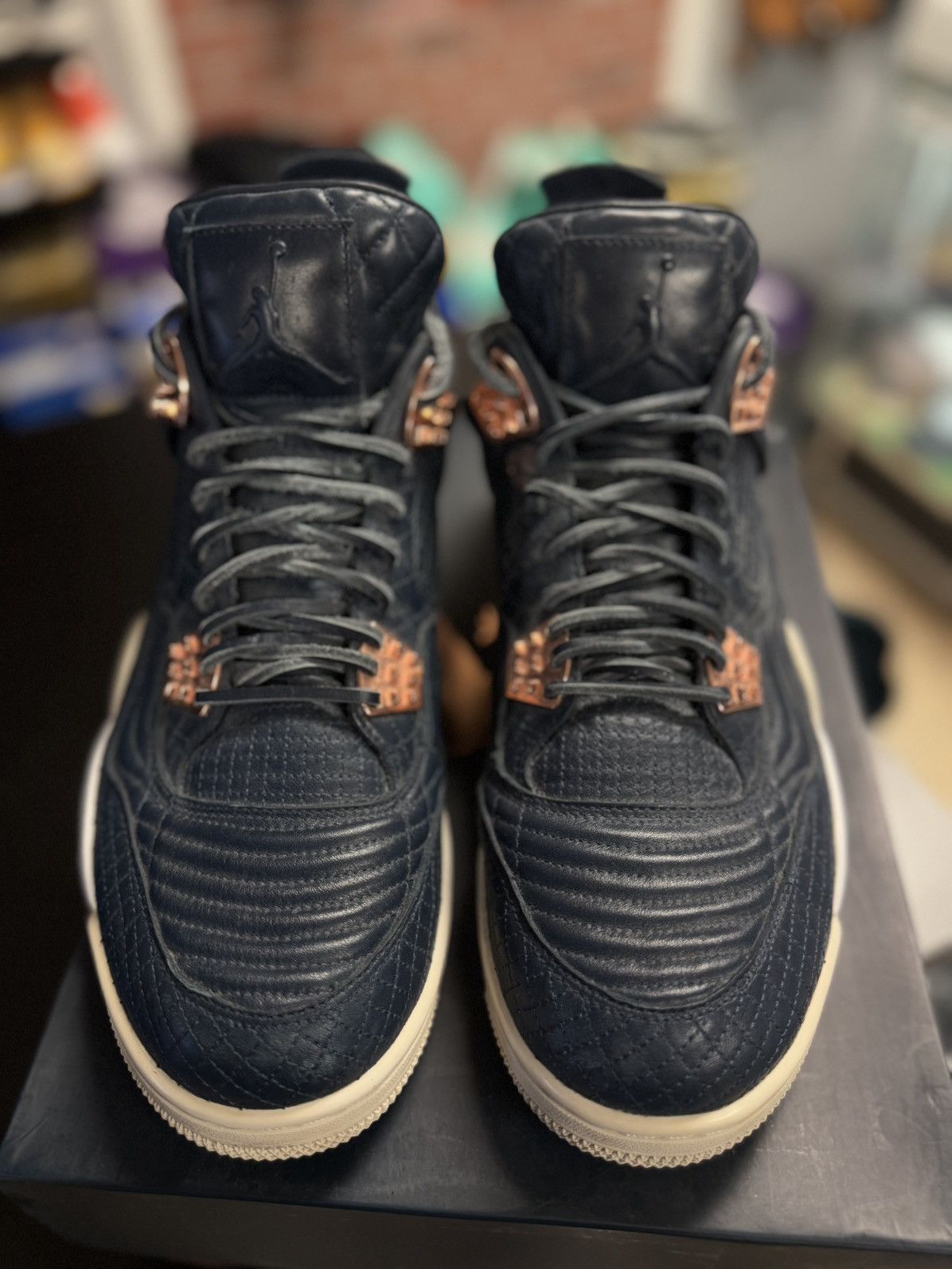 Jordan Brand × Nike Premium Jordan 4 Retro - 'Obsidian' (Size 12.5) RARE 2016 Size US 12.5 / EU 45-46 - 7 Thumbnail