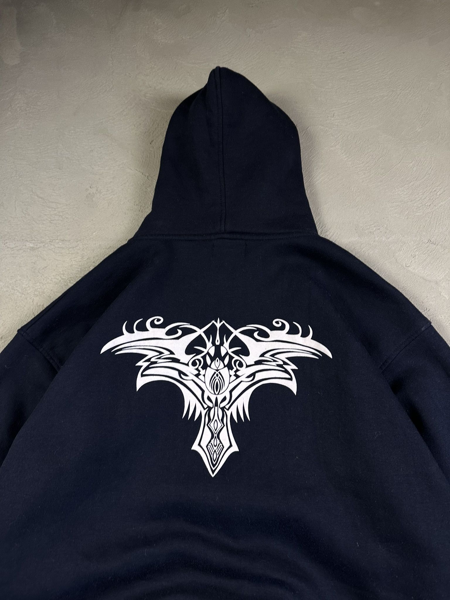 Affliction × JNCO × Vintage Vintage Y2k Tribal Hiphop Oversized Boxy Hoodie 2000s Size US XXL / EU 58 / 5 - 4 Thumbnail
