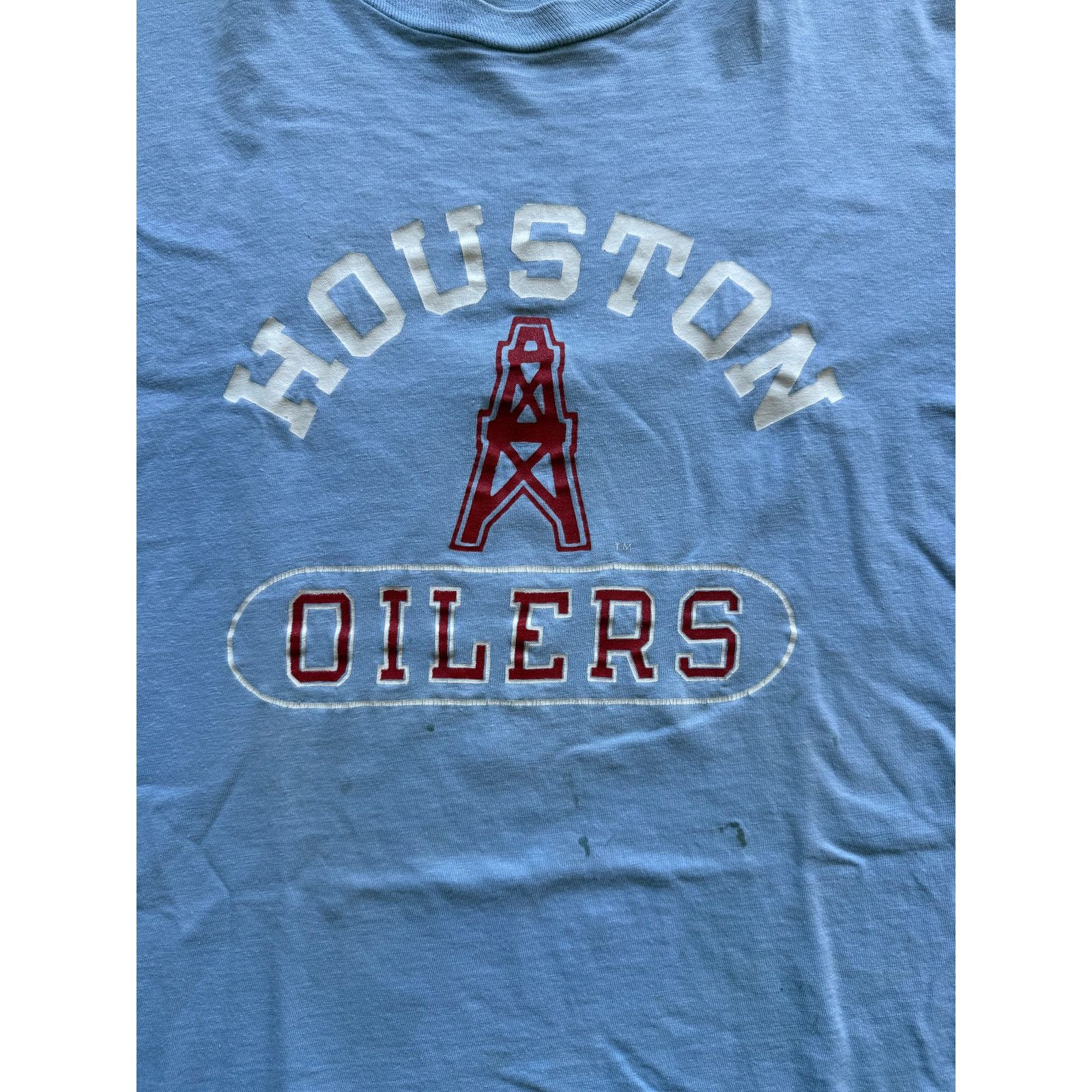 Champion VTG 1970s Champion Houston Oilers Tee Size XL Size US XL / EU 56 / 4 - 4 Thumbnail