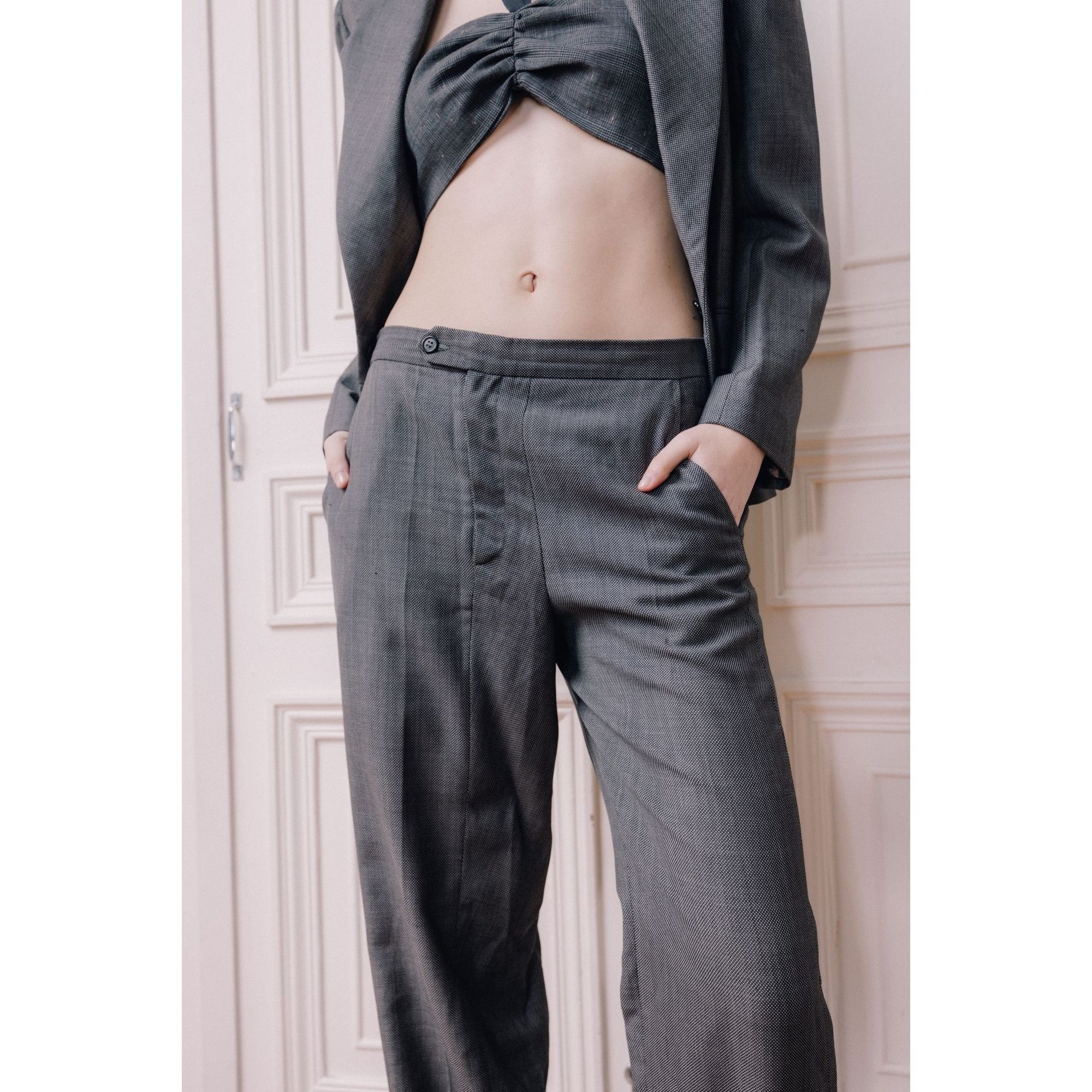 Maison Margiela Fall/Winter 2000 Grey Wool Pants Size 28" / US 6 / IT 42 - 1 Thumbnail