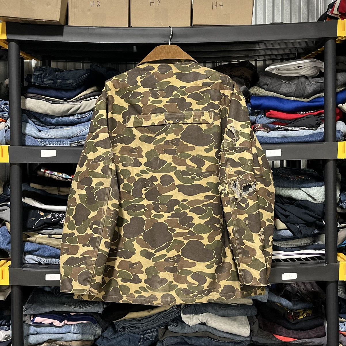 Carhartt VINTAGE 80s CARHARTT DUCK CAMO CORDUROY CANVAS JACKET XL Size US XL / EU 56 / 4 - 2 Thumbnail