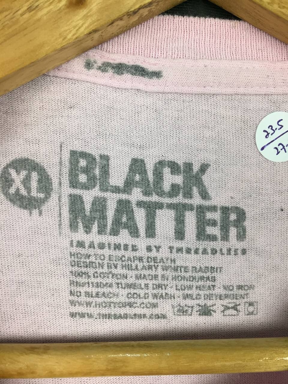 Vintage Black Matter How To Escape Death Funny Humor Tee Size US XL / EU 56 / 4 - 15 Thumbnail