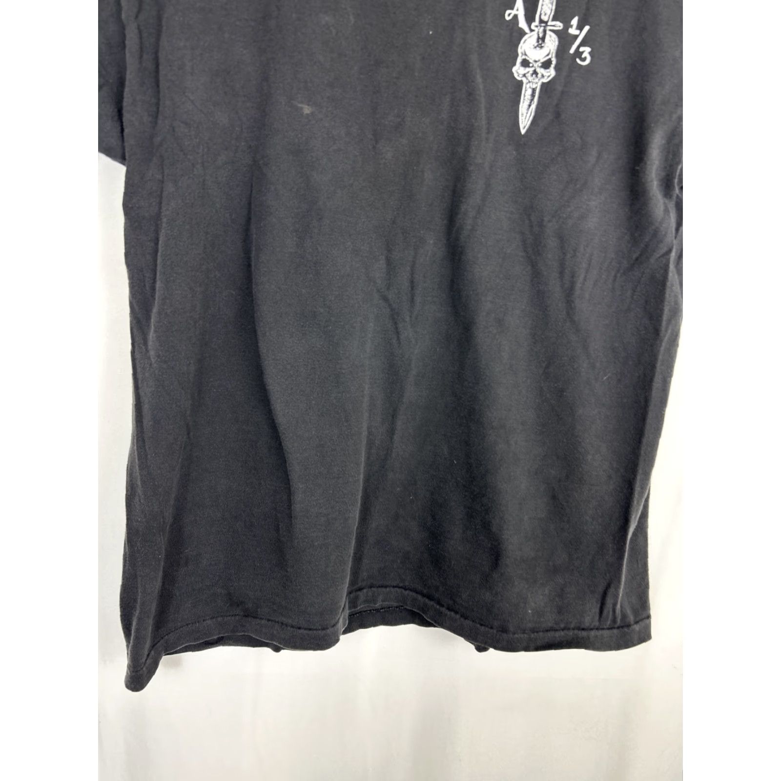 Hanes Mens XL Short Sleeve Black 3rd Herd Grunts T Shirt Reaper A 1/3 Hanes XL Black Short Sleeve T-Shirt Mens Size US XL / EU 56 / 4 - 4 Thumbnail