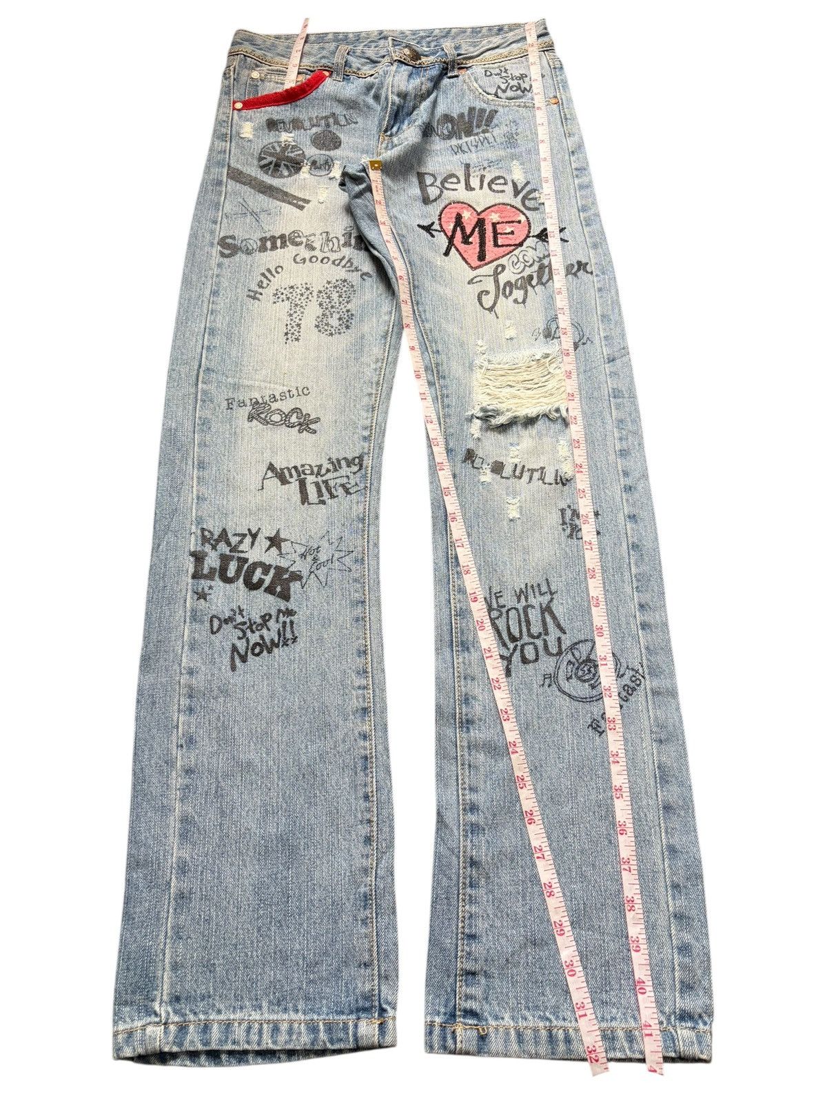 Dsquared2 Vintage Japanese Brand Rock N Roll Distressed Jeans Size 29" - 7 Thumbnail