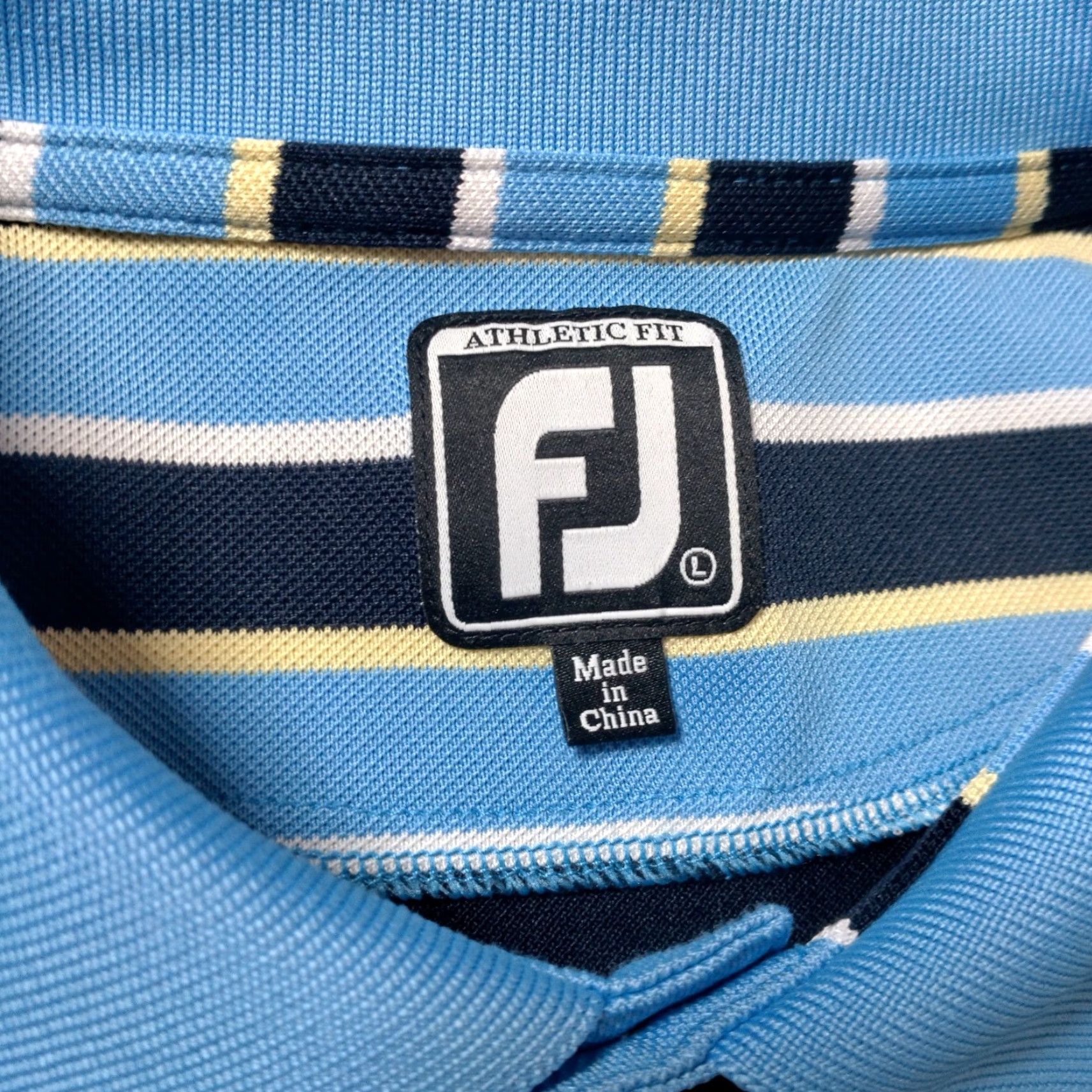 Footjoy FootJoy Polo Shirt Men L Striped Blue Polyester Blend Embroidered Quicksilver Golf Club Vintage PA Country Club Golf Size US L / EU 52-54 / 3 - 6 Thumbnail
