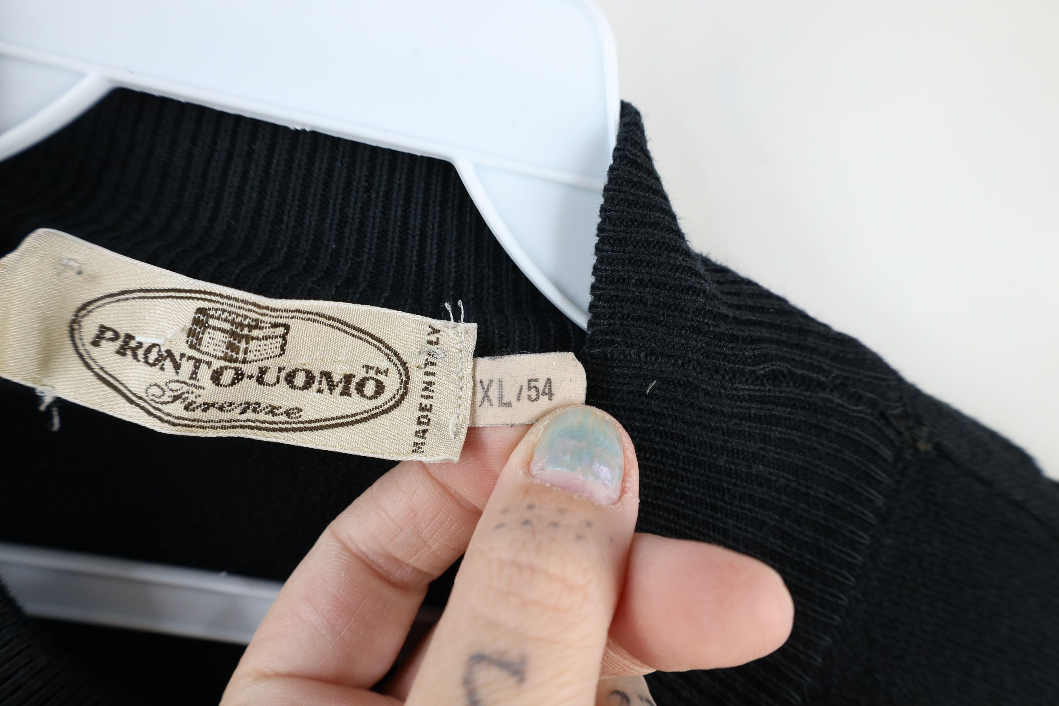 Vintage Vintage 90s Streetwear Blend Knit Mock Neck Sweater Black Size US XL / EU 56 / 4 - 6 Thumbnail