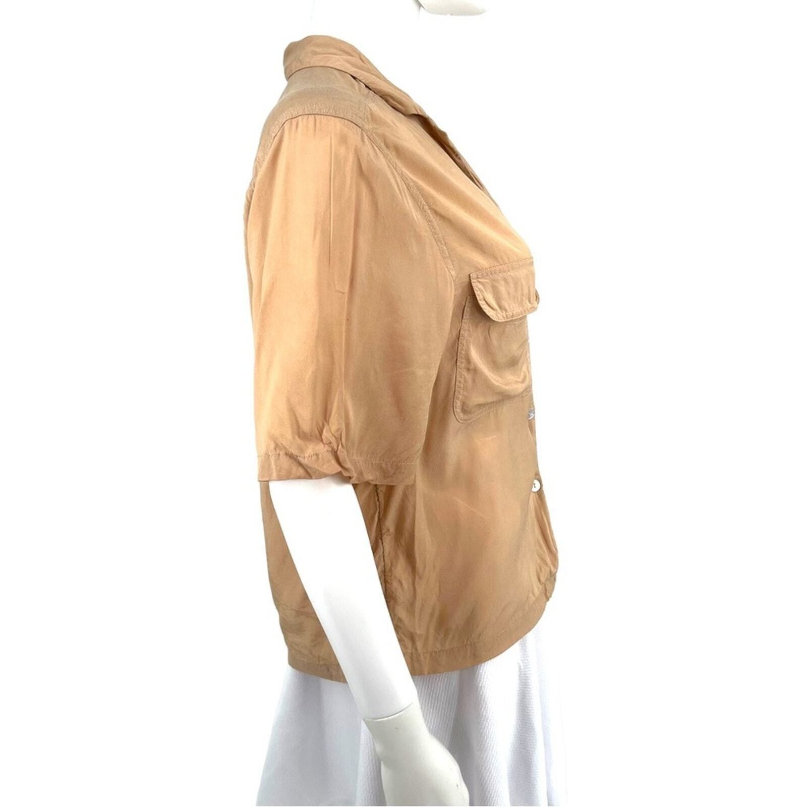 & Other Stories & Other Stories 2 Blouse Brown Button Short Sleeve Collared Size XS / US 0-2 / IT 36-38 - 4 Thumbnail