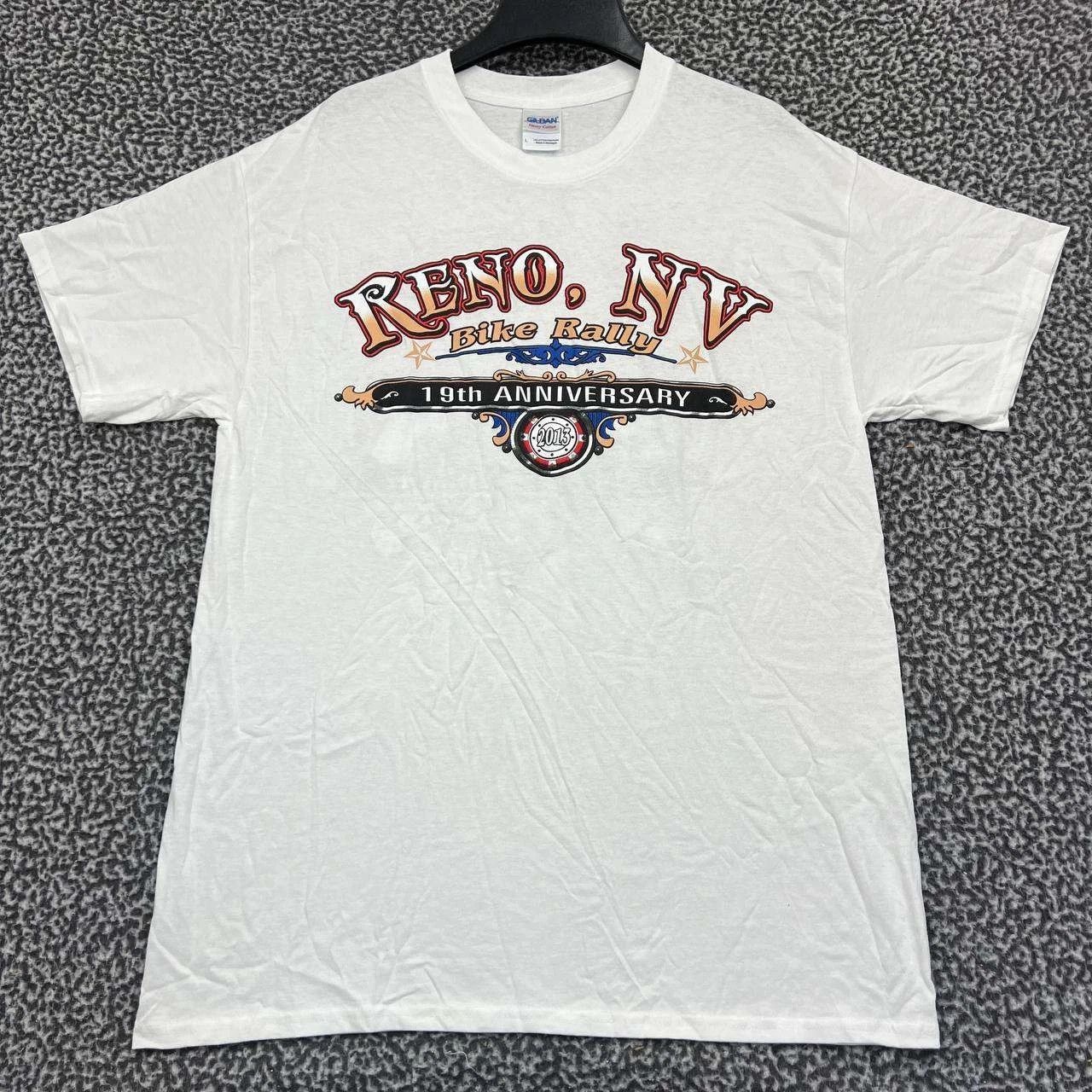 Gildan Vintage Reno Bike Rally Shirt Men L Short Sleeve Deadstock Size US L / EU 52-54 / 3 - 2 Thumbnail
