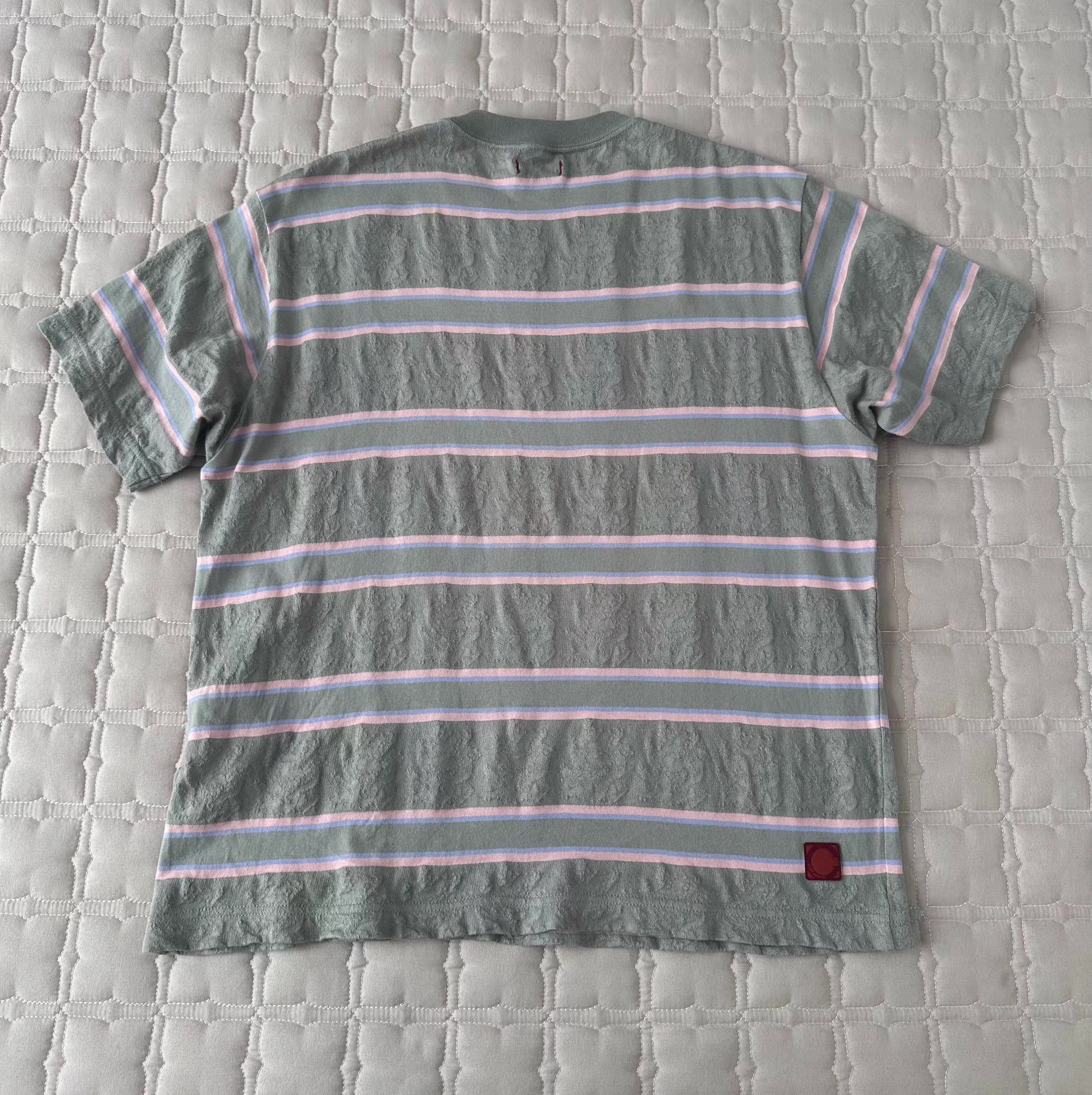 CLOT CLOT Pink Striped Short Sleeve with Dragon Pattern, Size US S / EU 44-46 / 1 - 2 Thumbnail