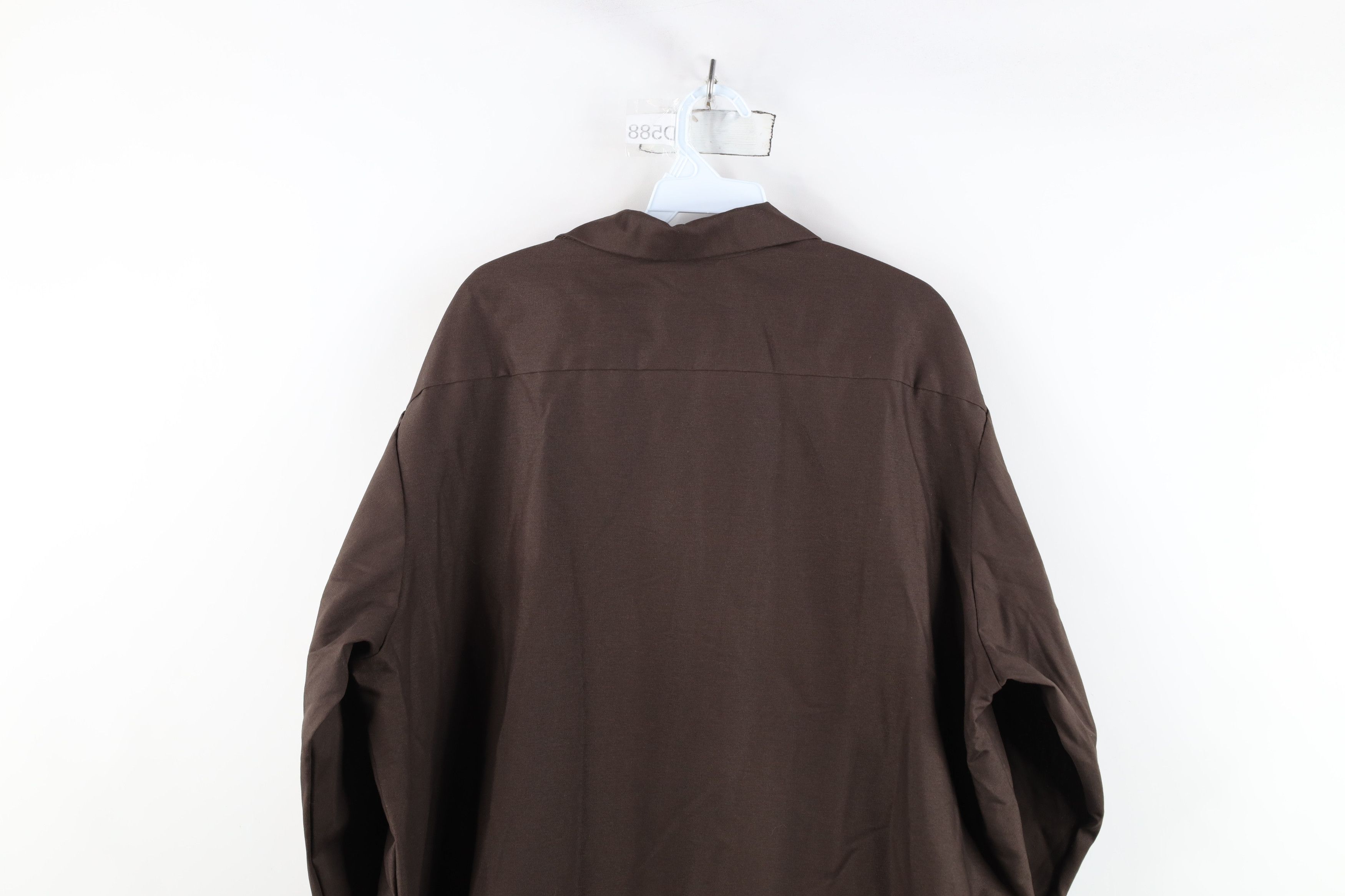 Vintage Vintage 90s Streetwear Workwear Mechanic Button Shirt Brown Size US XXL / EU 58 / 5 - 9 Thumbnail