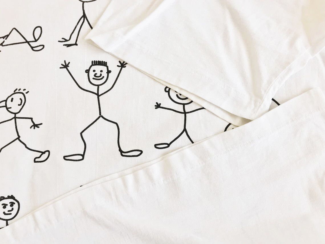 Vintage Vintage 80s 90s Single Stitch T shirt Tee Drawing Sport Size US L / EU 52-54 / 3 - 5 Thumbnail