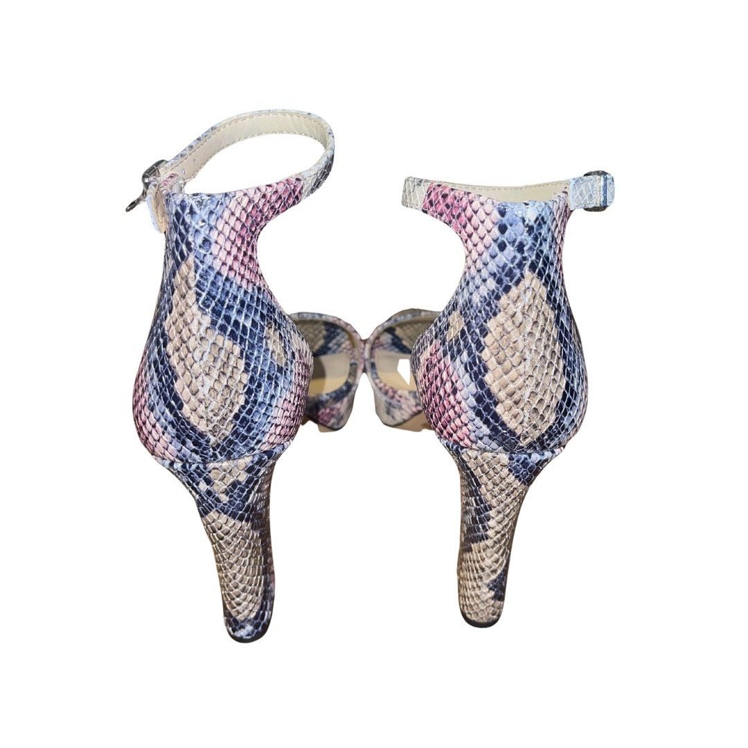 Vince Camuto Vince Camuto Snakeskin Sathina Ankle Strap Platform Heel 8 Size US 8 / IT 38 - 3 Thumbnail