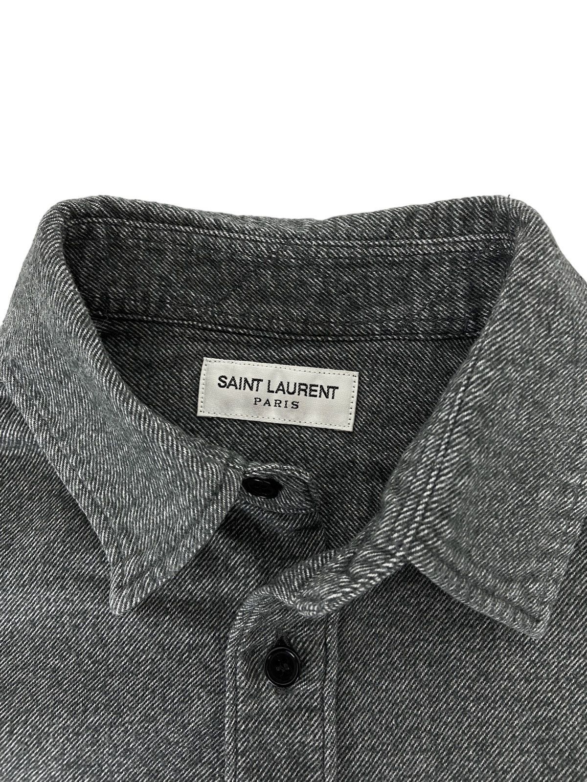 Saint Laurent Paris A/W 2017 Wool Flannel Shirt (AW17/FW17) Size US M / EU 48-50 / 2 - 4 Thumbnail