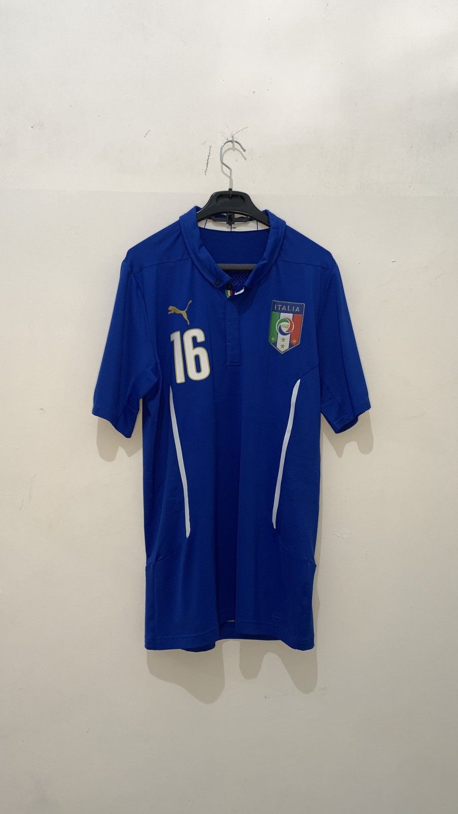 Puma Italy Home 2014 World Cup Soccer Jersey Rare Size US XXL / EU 58 / 5 - 1 Thumbnail